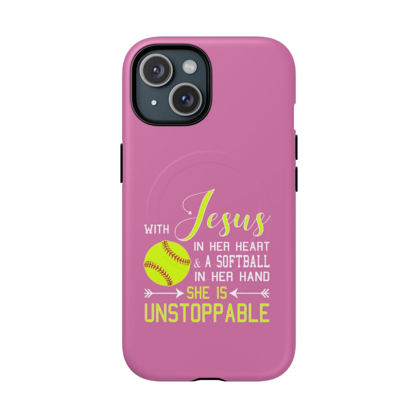 Stylish Magnetic Phone Case, Softball Lover Gift, Unstoppable Case with Jesus Design, Sports Accessory, Christian Sports Enthusiast [...]
