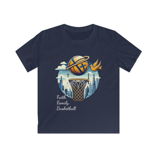 Basketball Dreams Kids Softstyle Tee, Youth Sports Apparel, Birthday Gift, Fun Family Outing, Active Playwear