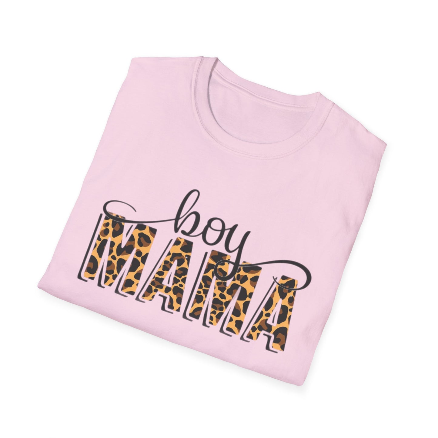 Boy Mama T-Shirt, Unisex Softstyle Tee for Mothers, Casual Wear, Gift for Mom, Cute Family Apparel