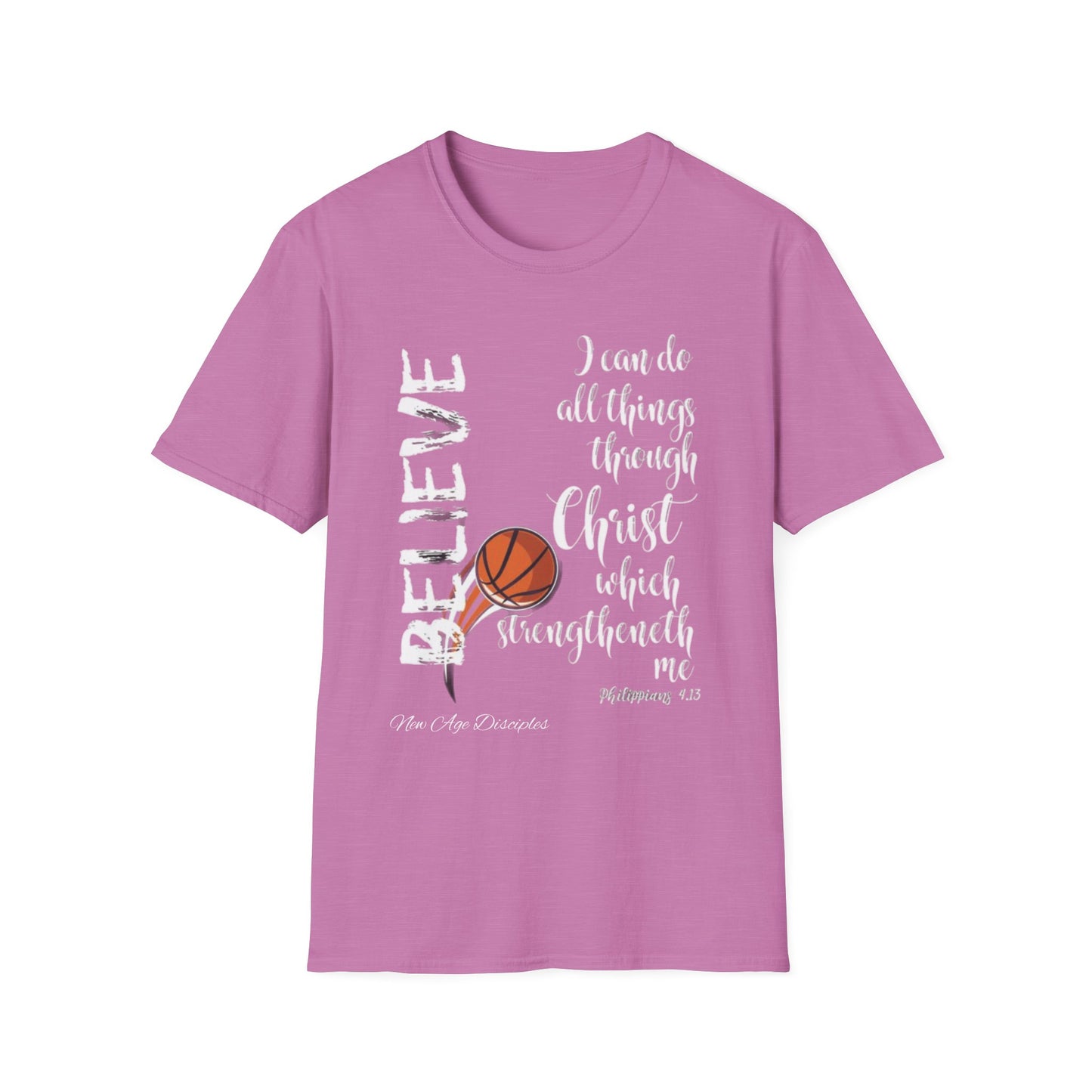 Inspirational Basketball T-Shirt, Motivational Tee, Faith-Based Apparel, Unisex T-Shirt, Gift for Athletes, Sportswear, Christian Quote