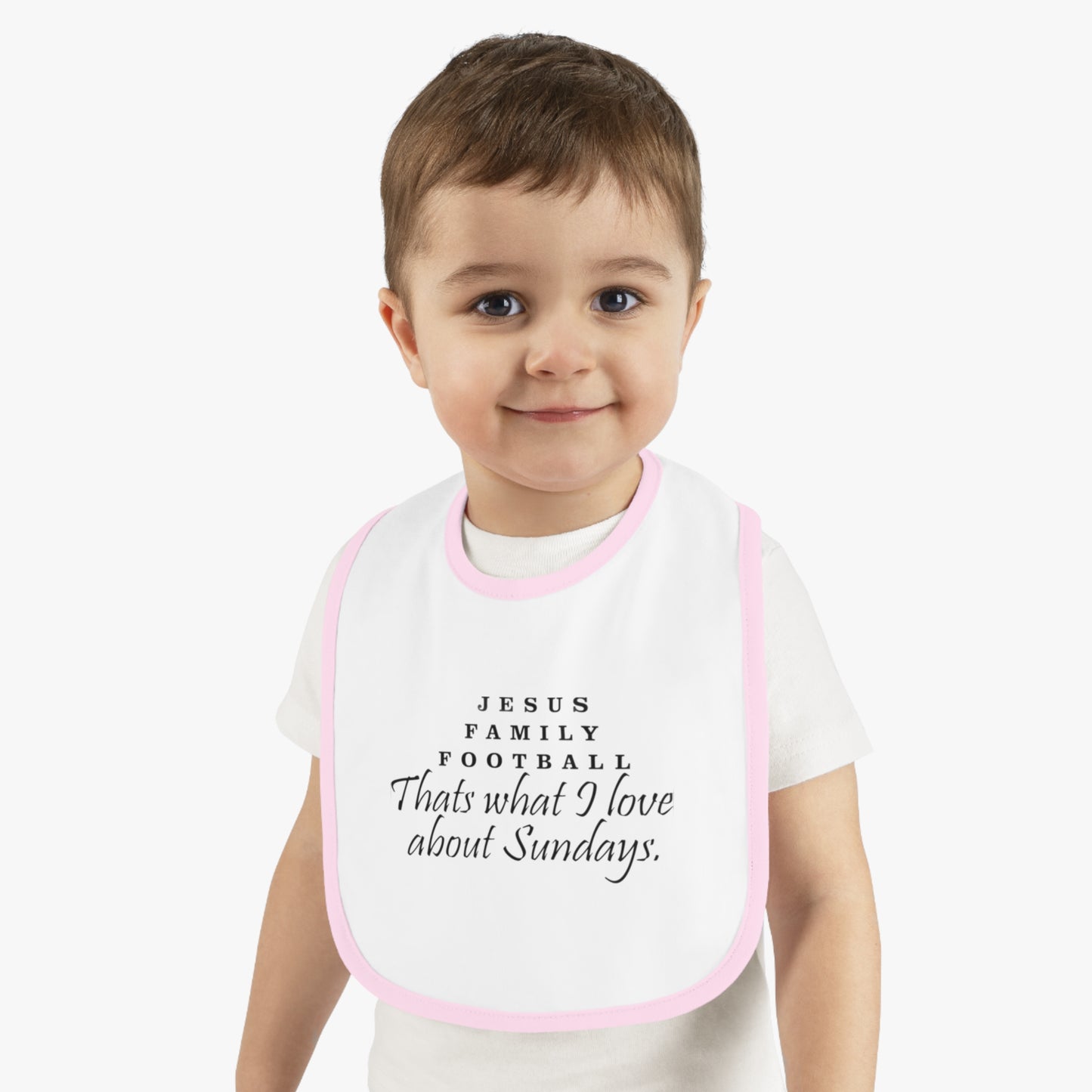 Bib for Baby Football Lovers, Cute Baby Bib, Baby Shower Gift, Religious Baby Gift, Kids Jersey Bib, Sunday Family Bib