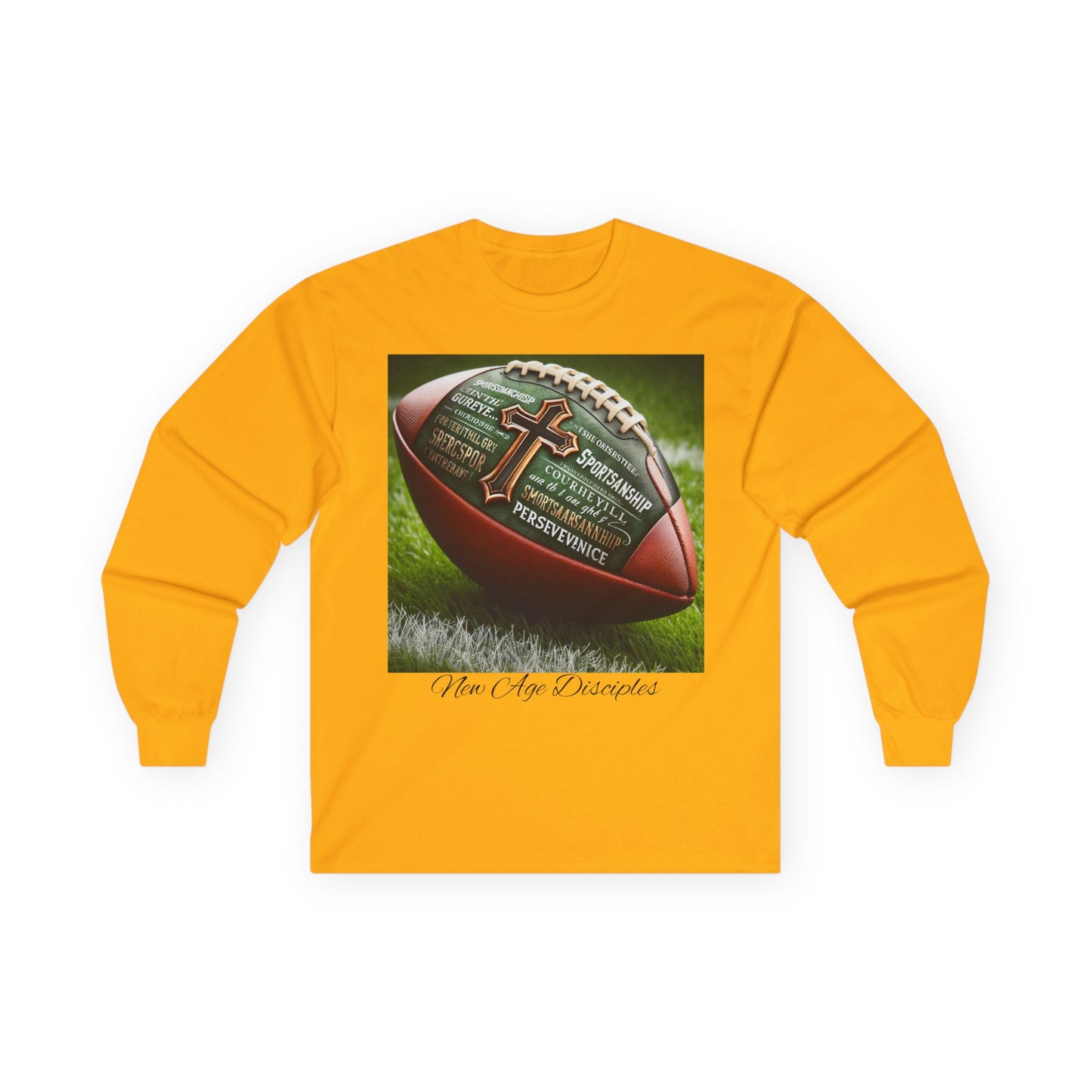 Faith & Football Long Sleeve Tee | Unisex Shirt for Sports Fans, Men's & Women's Apparel, Perfect Gift for Sports Lovers, Christian Athletes
