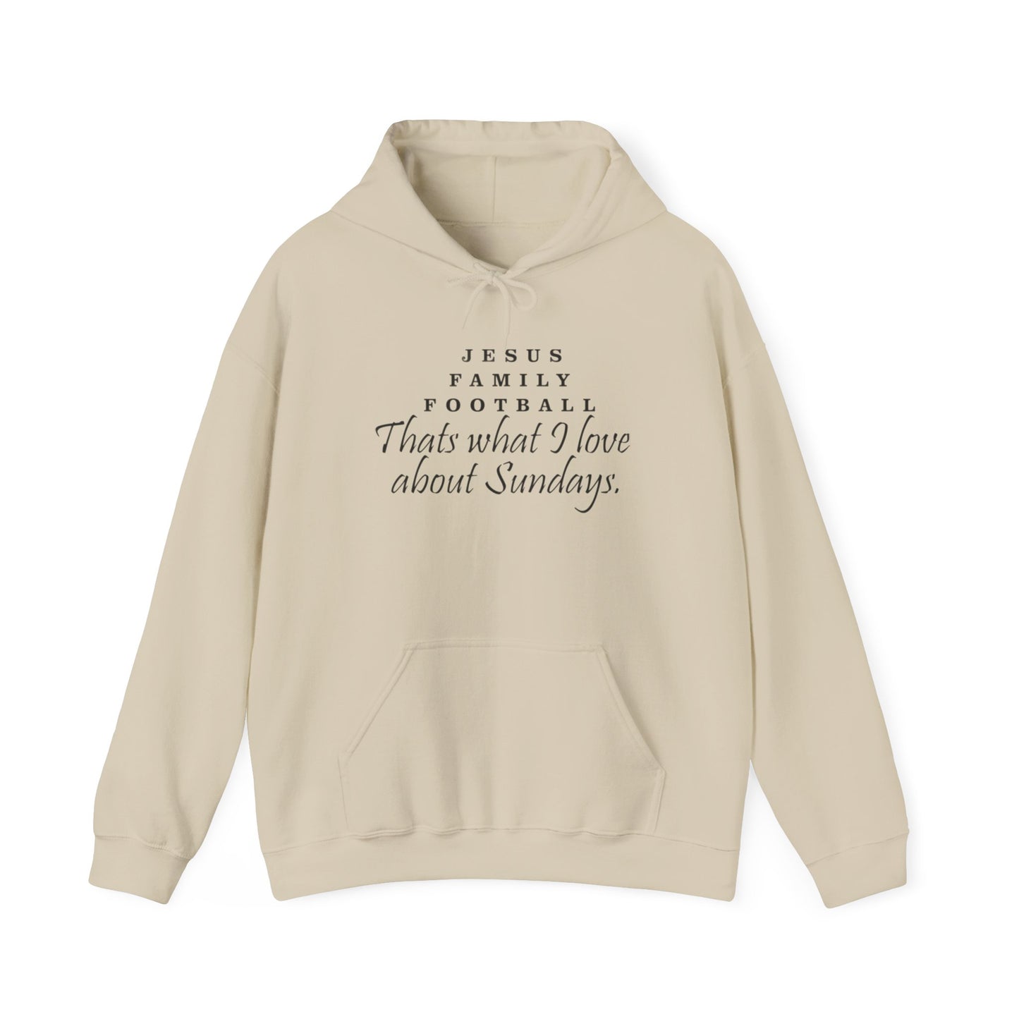 Jesus Family Football Sweatshirt, Unisex Hooded Sweatshirt, Sunday Vibes Hoodie, Family Gatherings Apparel, Faith and Fun Clothing