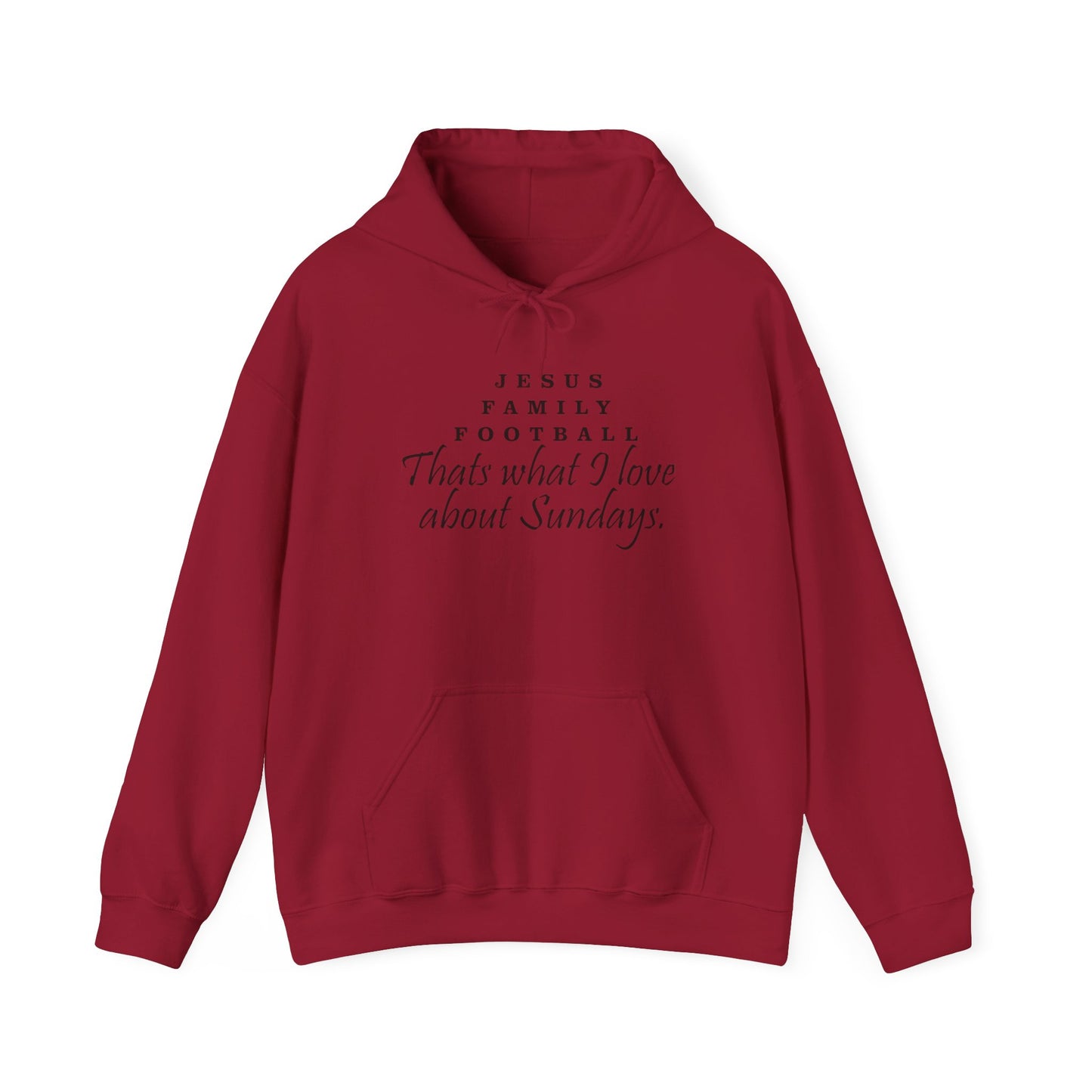 Jesus Family Football Sweatshirt, Unisex Hooded Sweatshirt, Sunday Vibes Hoodie, Family Gatherings Apparel, Faith and Fun Clothing