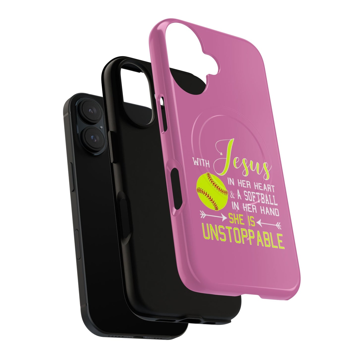 Stylish Magnetic Phone Case, Softball Lover Gift, Unstoppable Case with Jesus Design, Sports Accessory, Christian Sports Enthusiast [...]