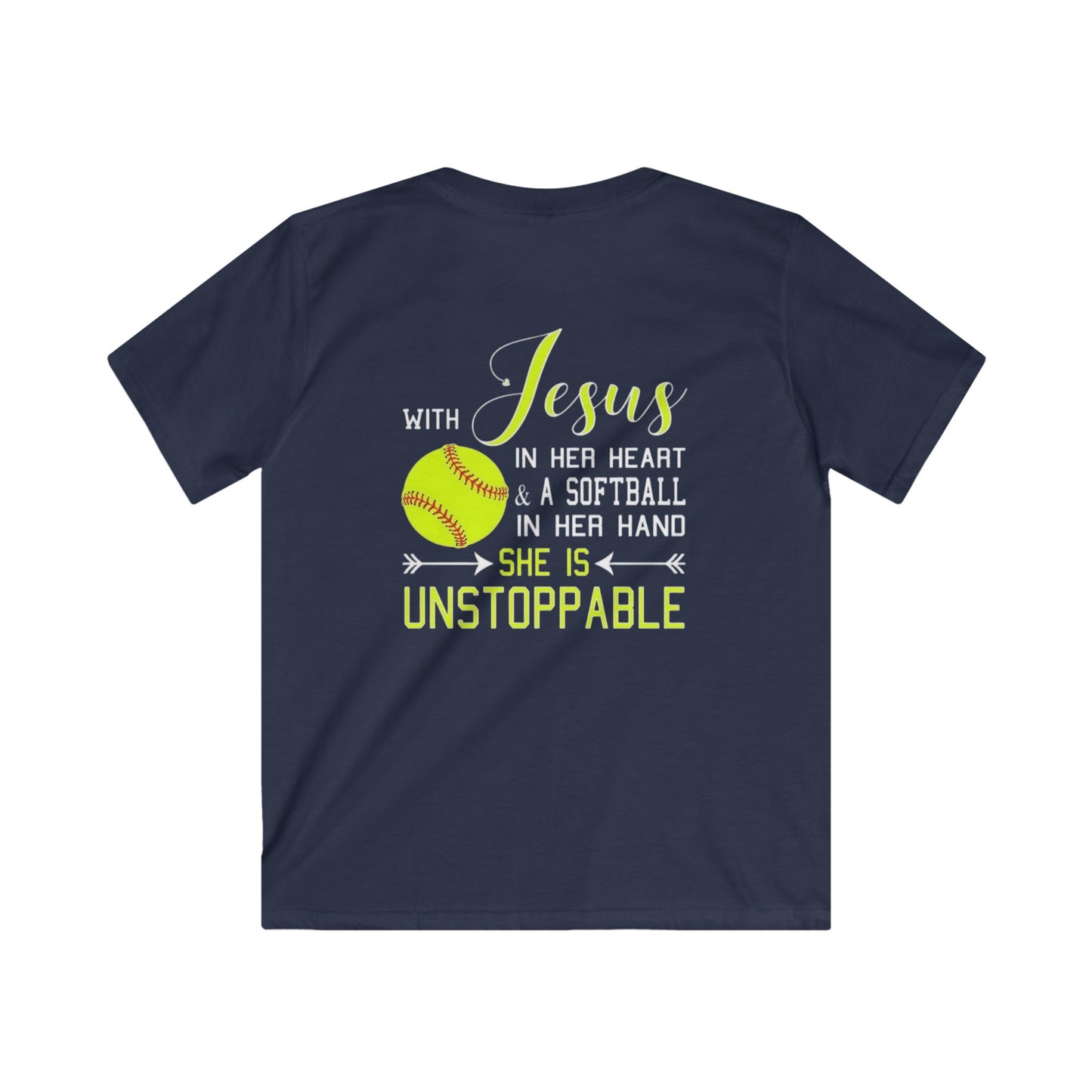 Unstoppable Kids Tee - Motivational Softstyle T-Shirt for Active Girls, Soft Cotton, Sports Apparel, Birthday, Team Spirit