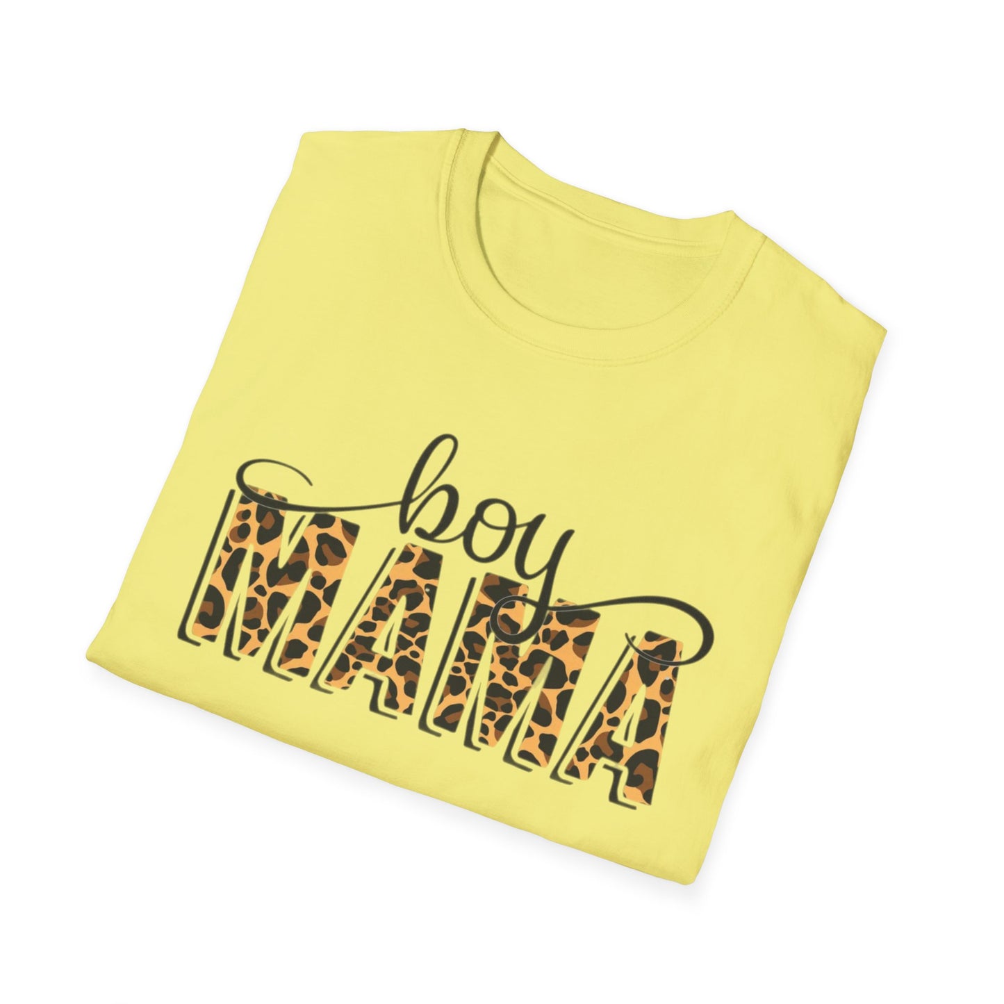 Boy Mama T-Shirt, Unisex Softstyle Tee for Mothers, Casual Wear, Gift for Mom, Cute Family Apparel