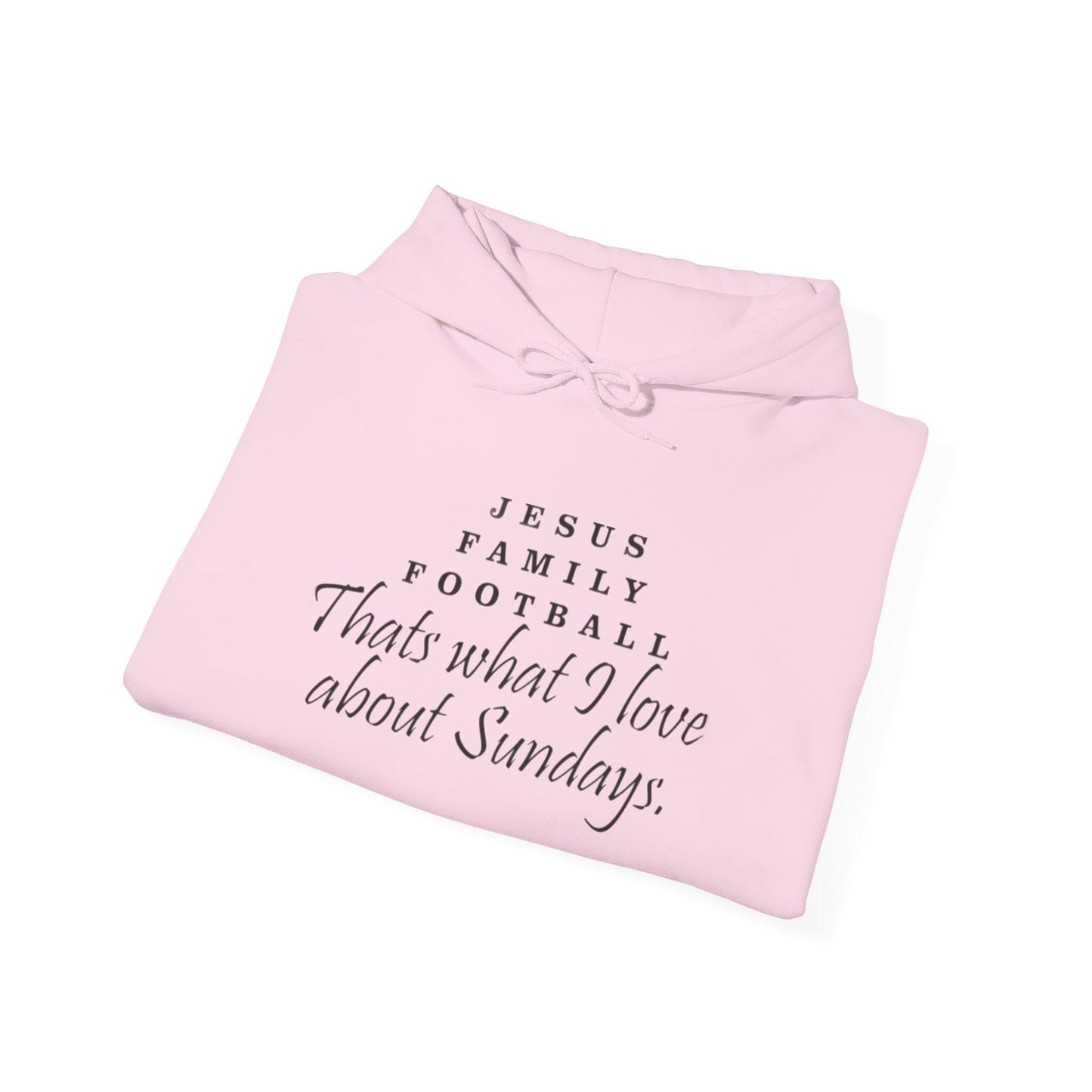 Jesus Family Football Sweatshirt, Unisex Hooded Sweatshirt, Sunday Vibes Hoodie, Family Gatherings Apparel, Faith and Fun Clothing