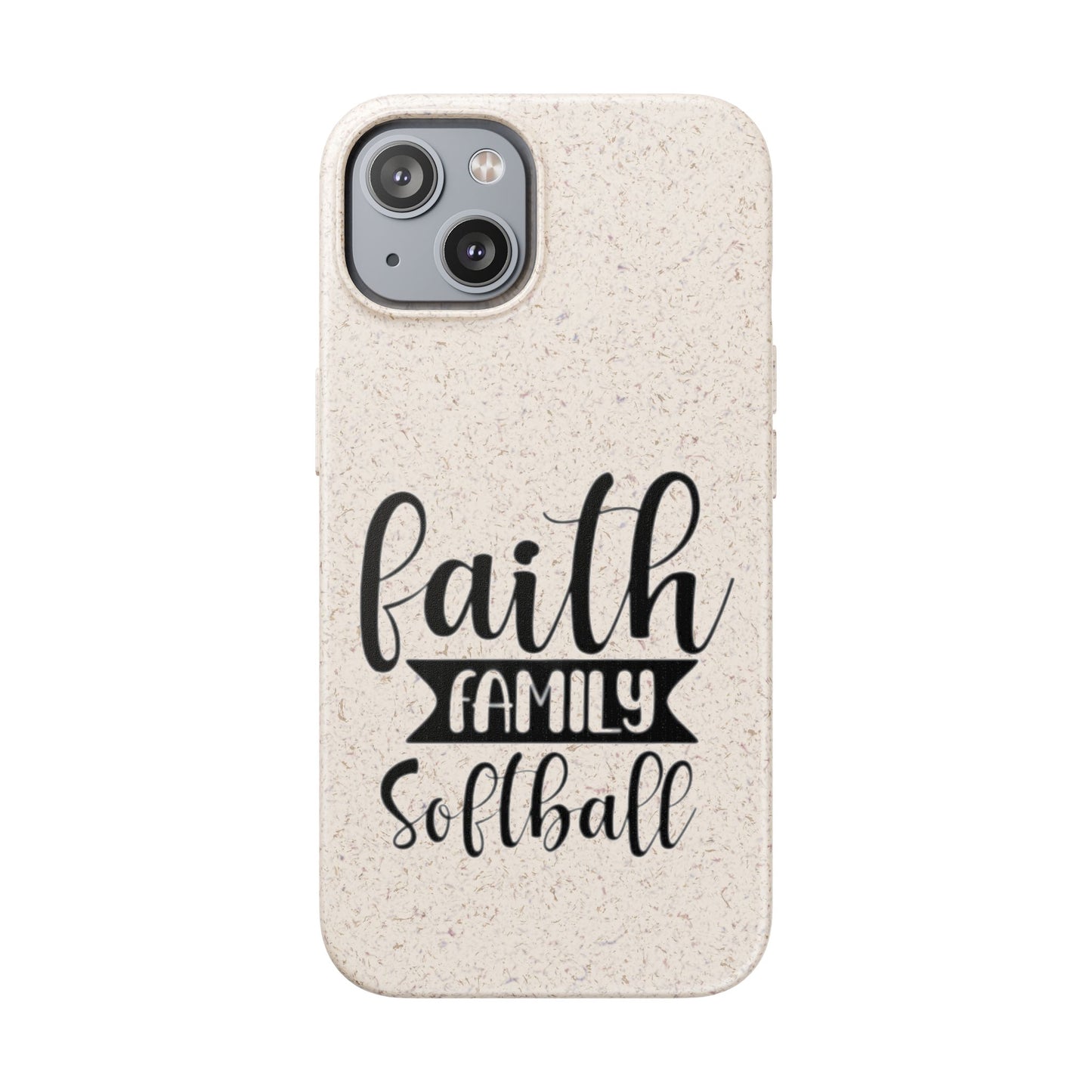 Biodegradable Softball Case - Faith Family Design, Eco-Friendly Phone Cover, Gift for Softball Lovers, Sustainable Accessory, Sports [...]