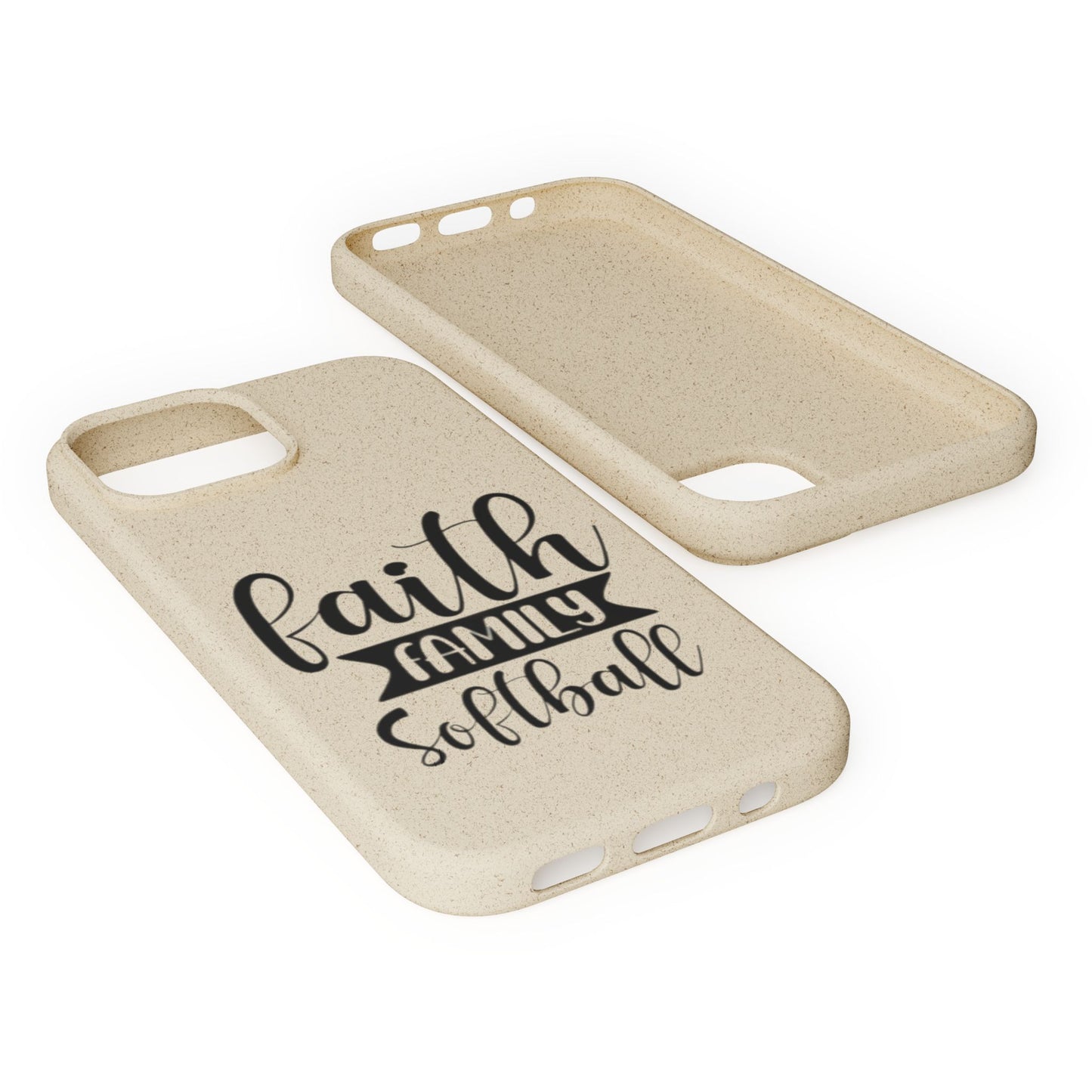 Biodegradable Softball Case - Faith Family Design, Eco-Friendly Phone Cover, Gift for Softball Lovers, Sustainable Accessory, Sports [...]
