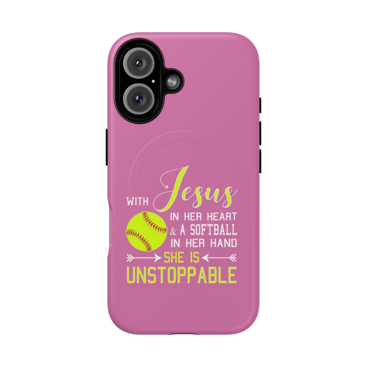 Stylish Magnetic Phone Case, Softball Lover Gift, Unstoppable Case with Jesus Design, Sports Accessory, Christian Sports Enthusiast [...]