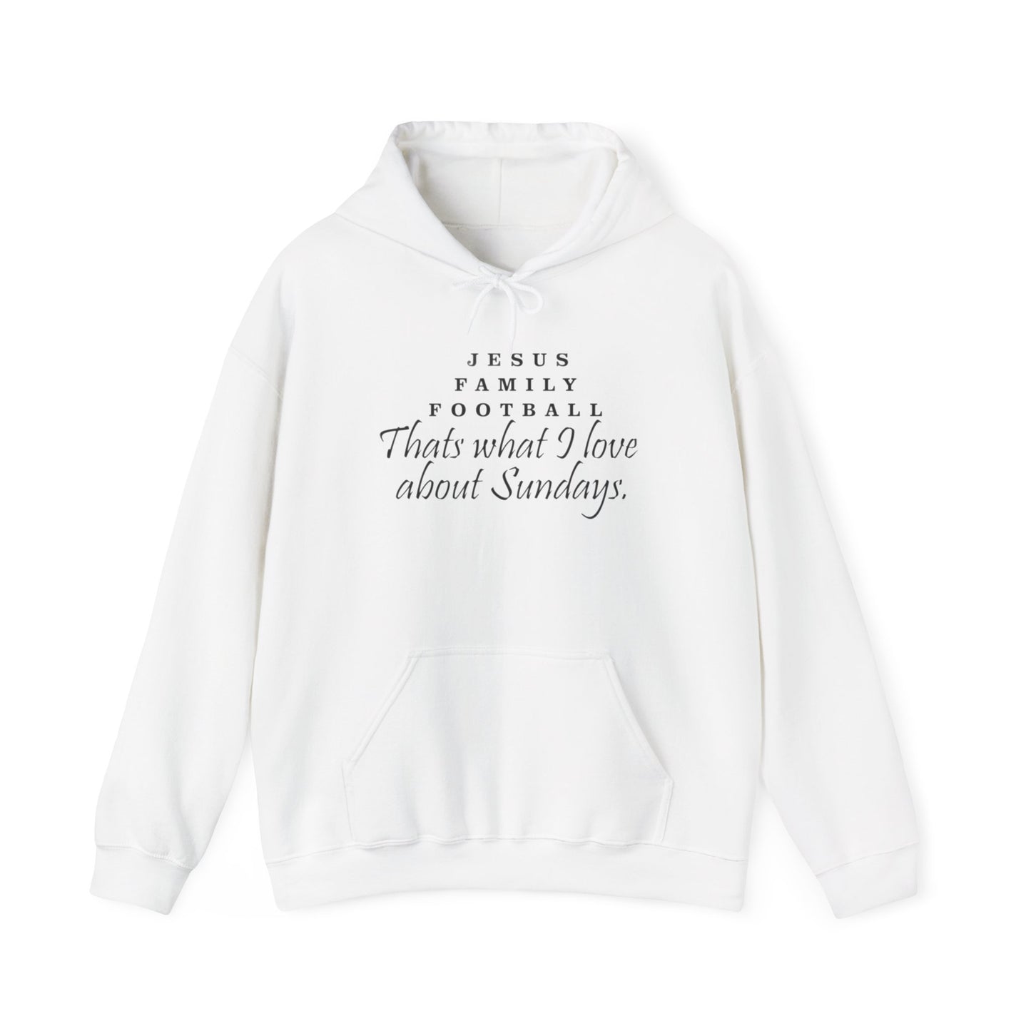 Jesus Family Football Sweatshirt, Unisex Hooded Sweatshirt, Sunday Vibes Hoodie, Family Gatherings Apparel, Faith and Fun Clothing