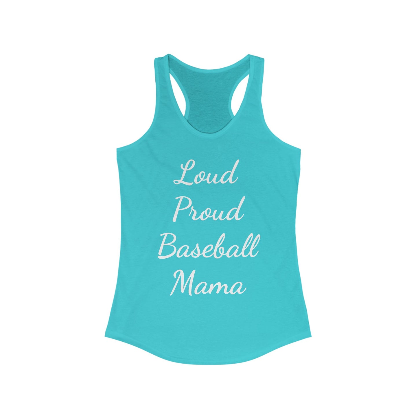 Loud Proud Baseball Mama Tank, Women's Athletic Shirt, Summer Workout Top, Baseball Fan Apparel, Gift for Softball Moms, Sports Tank