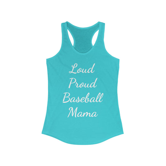 Loud Proud Baseball Mama Tank, Women's Athletic Shirt, Summer Workout Top, Baseball Fan Apparel, Gift for Softball Moms, Sports Tank