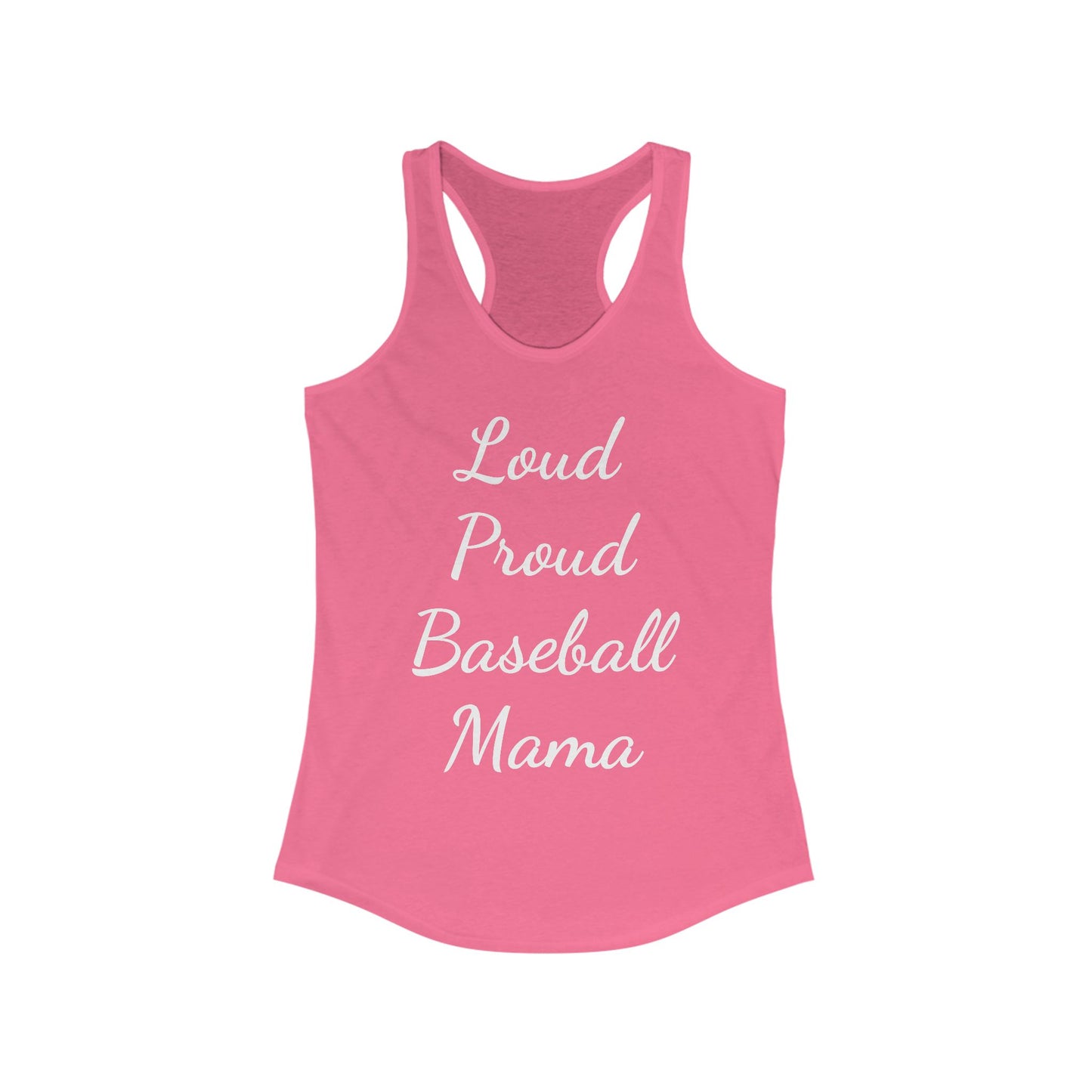 Loud Proud Baseball Mama Tank, Women's Athletic Shirt, Summer Workout Top, Baseball Fan Apparel, Gift for Softball Moms, Sports Tank