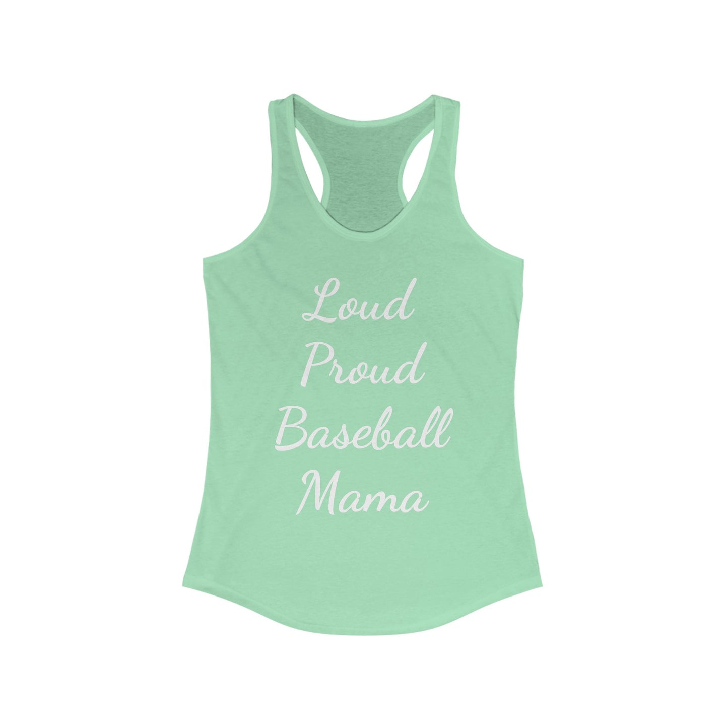Loud Proud Baseball Mama Tank, Women's Athletic Shirt, Summer Workout Top, Baseball Fan Apparel, Gift for Softball Moms, Sports Tank