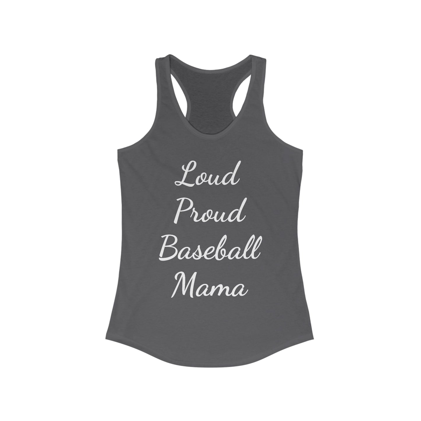 Loud Proud Baseball Mama Tank, Women's Athletic Shirt, Summer Workout Top, Baseball Fan Apparel, Gift for Softball Moms, Sports Tank