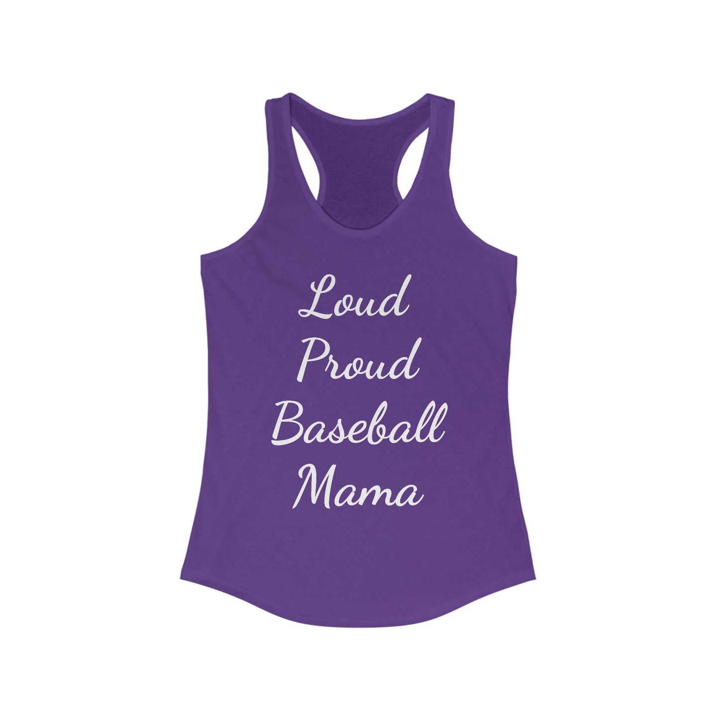 Loud Proud Baseball Mama Tank, Women's Athletic Shirt, Summer Workout Top, Baseball Fan Apparel, Gift for Softball Moms, Sports Tank