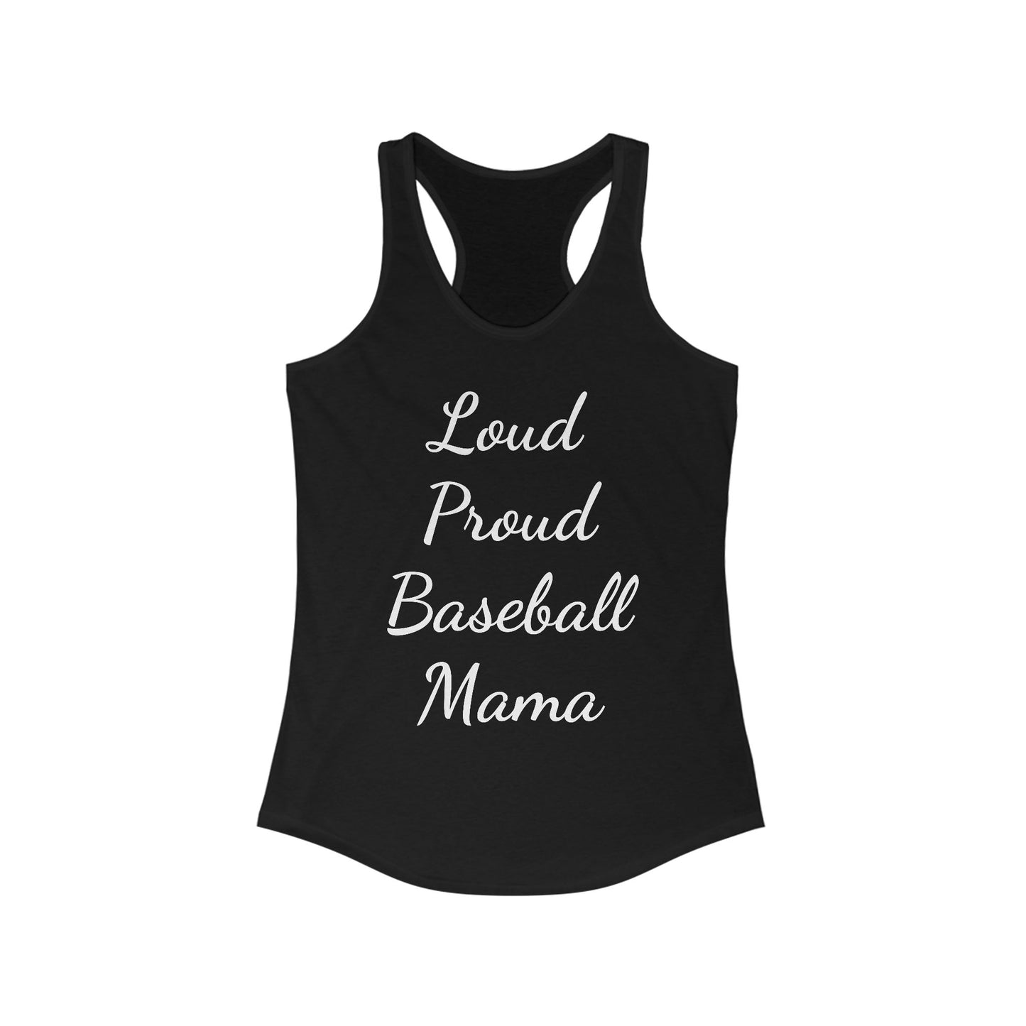 Loud Proud Baseball Mama Tank, Women's Athletic Shirt, Summer Workout Top, Baseball Fan Apparel, Gift for Softball Moms, Sports Tank