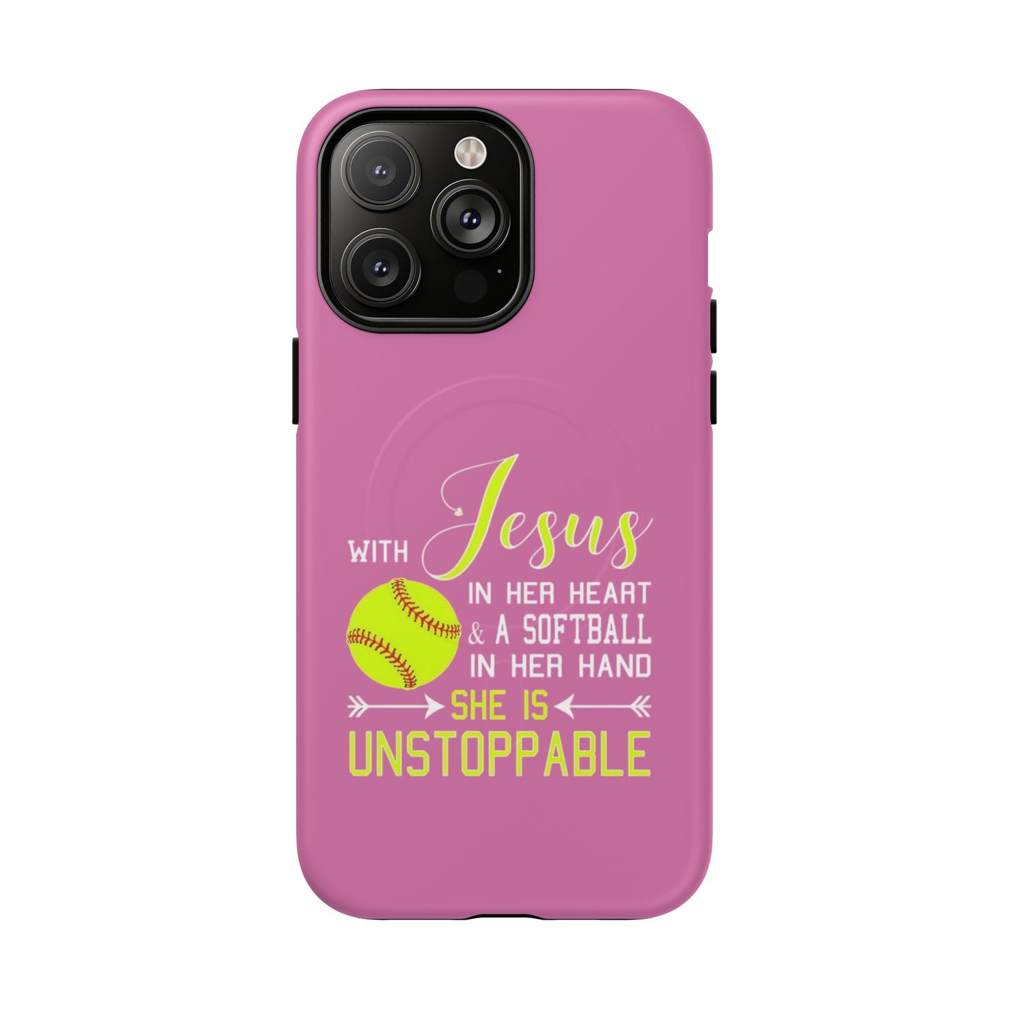Stylish Magnetic Phone Case, Softball Lover Gift, Unstoppable Case with Jesus Design, Sports Accessory, Christian Sports Enthusiast [...]