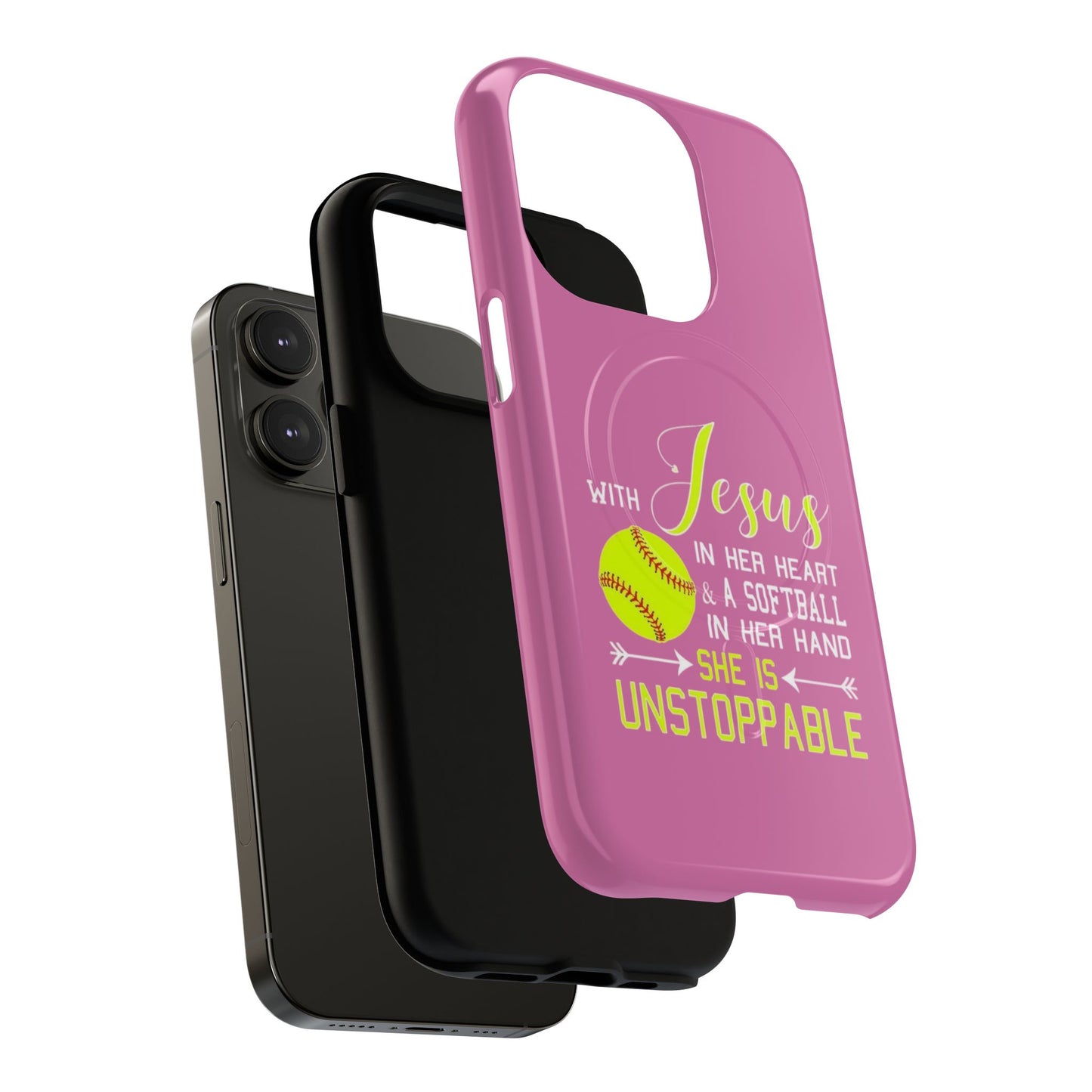Stylish Magnetic Phone Case, Softball Lover Gift, Unstoppable Case with Jesus Design, Sports Accessory, Christian Sports Enthusiast [...]