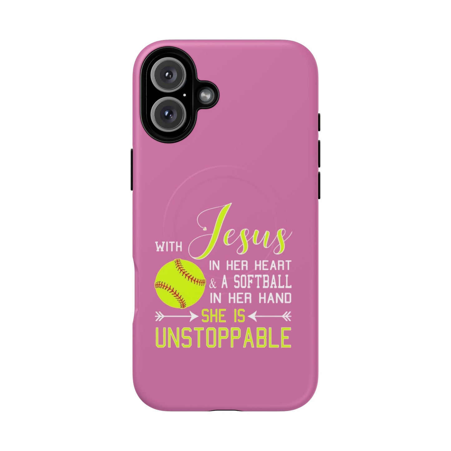 Stylish Magnetic Phone Case, Softball Lover Gift, Unstoppable Case with Jesus Design, Sports Accessory, Christian Sports Enthusiast [...]