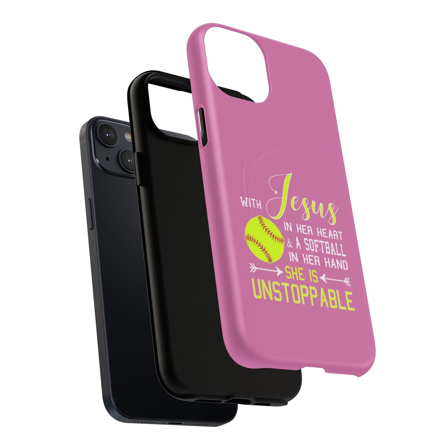 Stylish Magnetic Phone Case, Softball Lover Gift, Unstoppable Case with Jesus Design, Sports Accessory, Christian Sports Enthusiast [...]