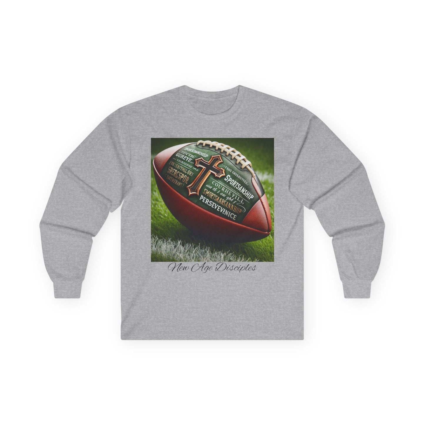 Faith & Football Long Sleeve Tee | Unisex Shirt for Sports Fans, Men's & Women's Apparel, Perfect Gift for Sports Lovers, Christian Athletes