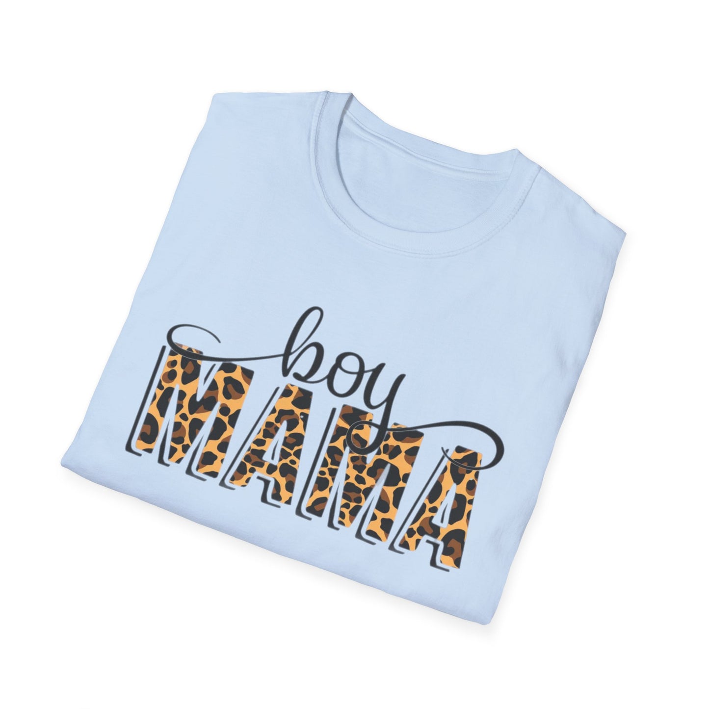 Boy Mama T-Shirt, Unisex Softstyle Tee for Mothers, Casual Wear, Gift for Mom, Cute Family Apparel