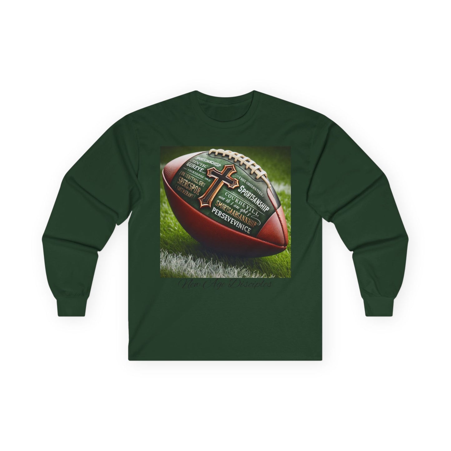 Faith & Football Long Sleeve Tee | Unisex Shirt for Sports Fans, Men's & Women's Apparel, Perfect Gift for Sports Lovers, Christian Athletes