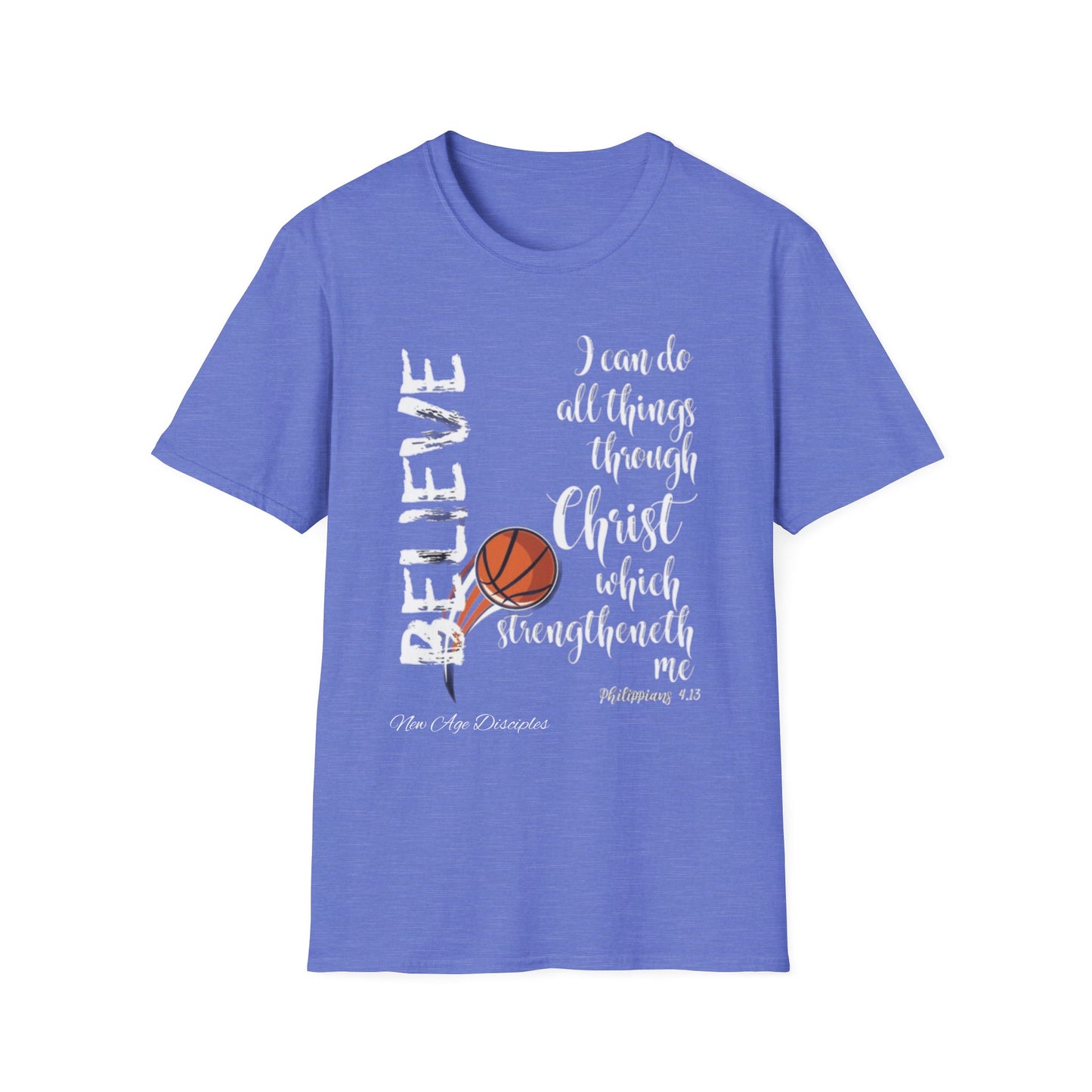 Inspirational Basketball T-Shirt, Motivational Tee, Faith-Based Apparel, Unisex T-Shirt, Gift for Athletes, Sportswear, Christian Quote