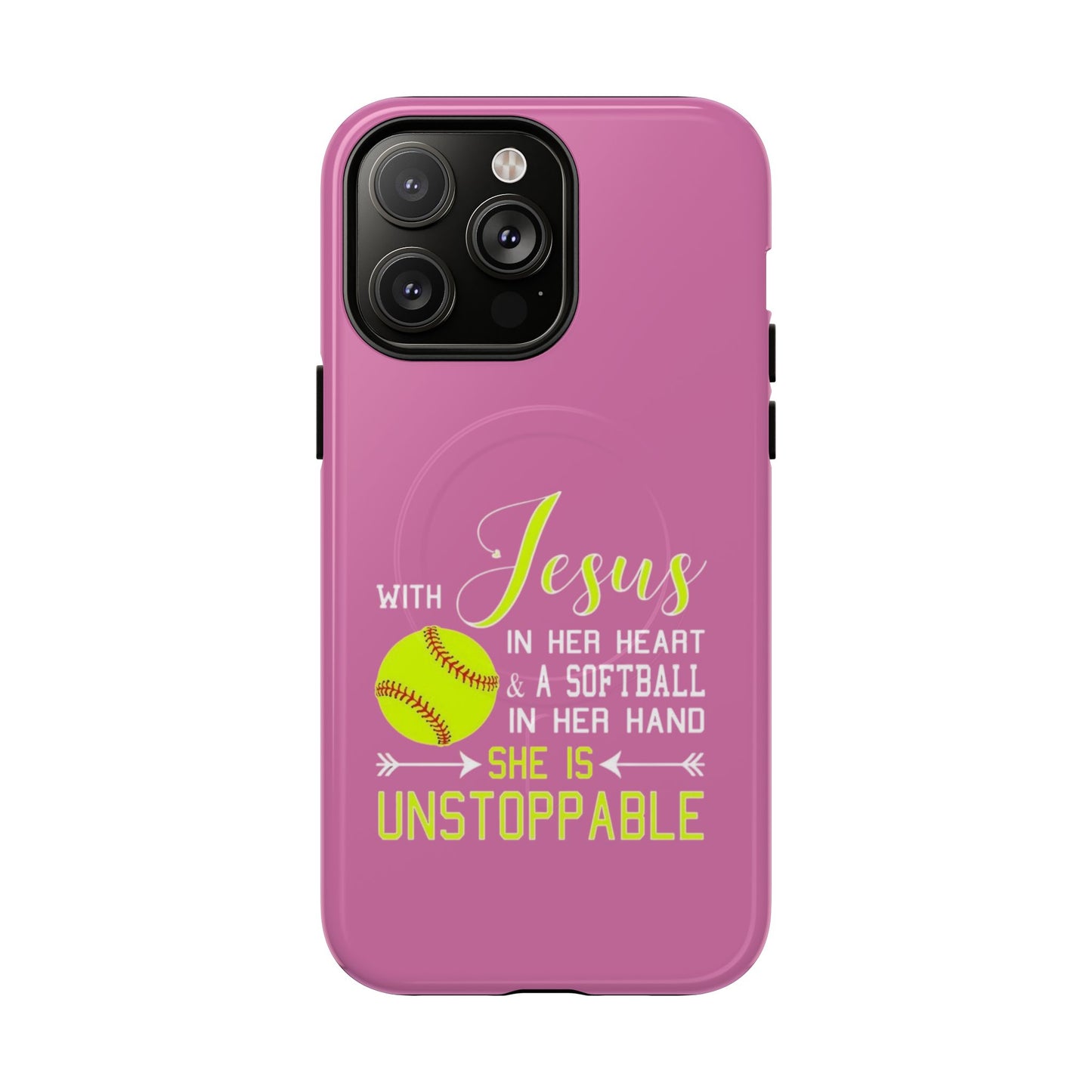 Stylish Magnetic Phone Case, Softball Lover Gift, Unstoppable Case with Jesus Design, Sports Accessory, Christian Sports Enthusiast [...]