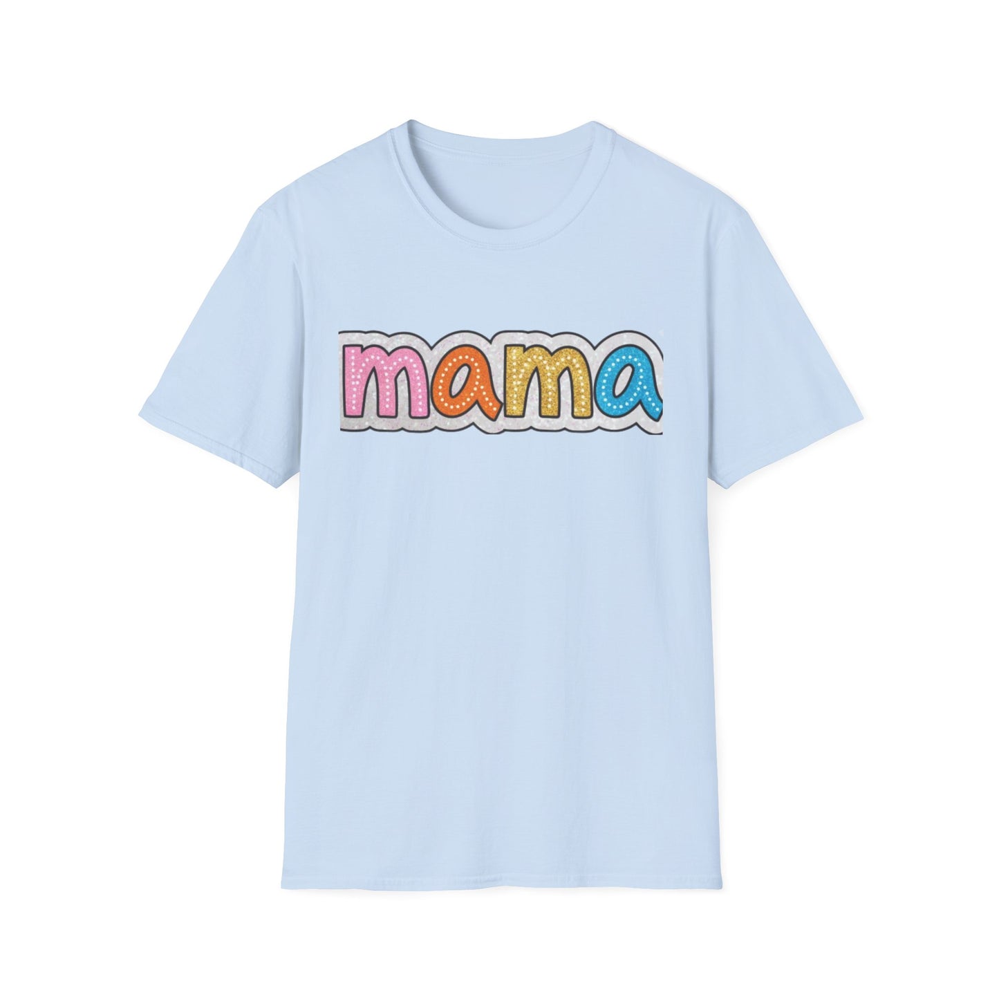 Colorful Mama T-Shirt, Unisex Softstyle Tee for Moms, Mother's Day Gift, Family Outing Shirt, Cozy Casual Wear