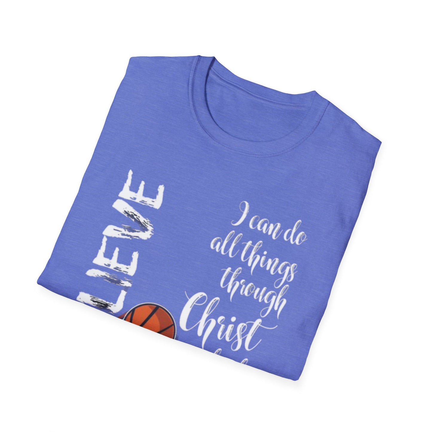 Inspirational Basketball T-Shirt, Motivational Tee, Faith-Based Apparel, Unisex T-Shirt, Gift for Athletes, Sportswear, Christian Quote