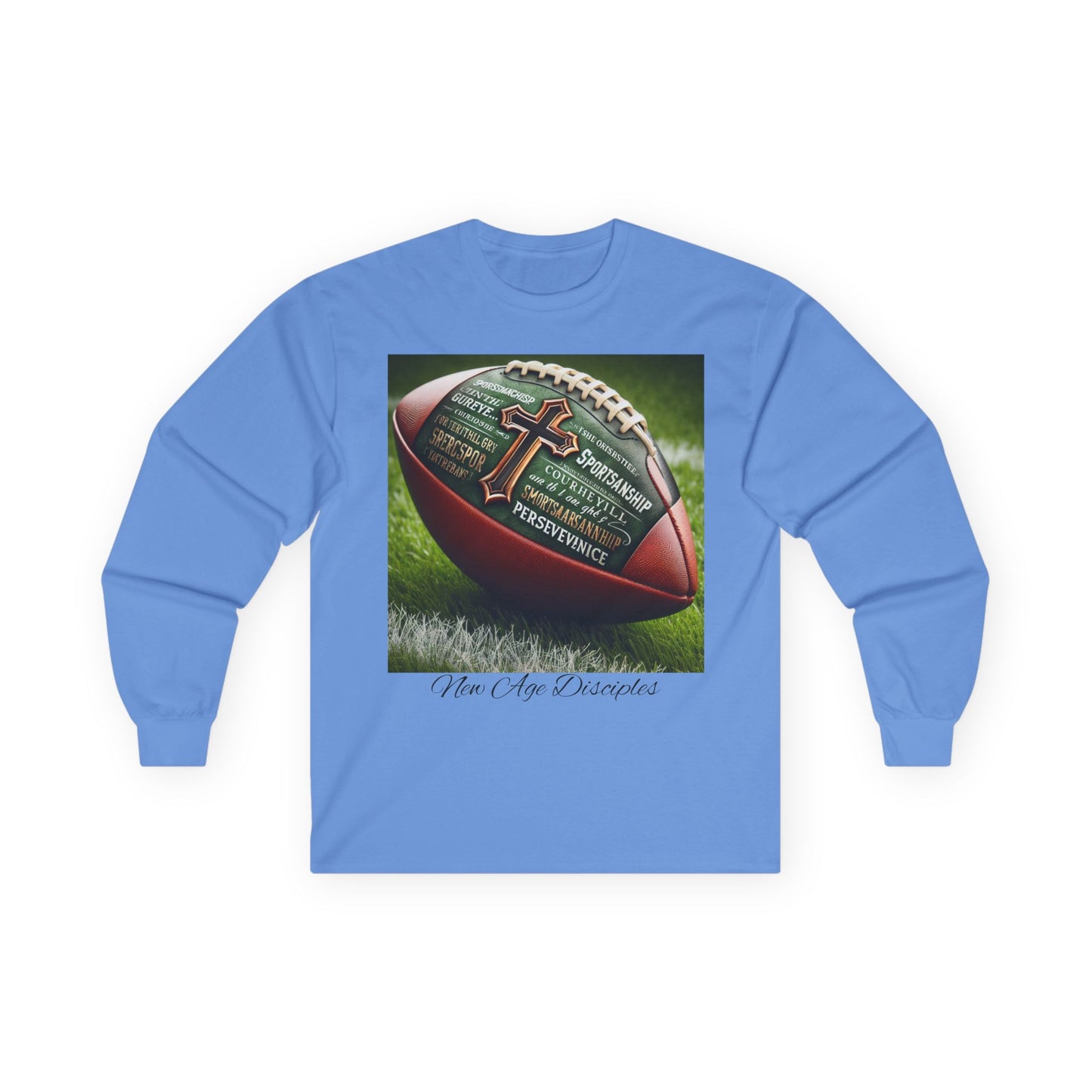 Faith & Football Long Sleeve Tee | Unisex Shirt for Sports Fans, Men's & Women's Apparel, Perfect Gift for Sports Lovers, Christian Athletes