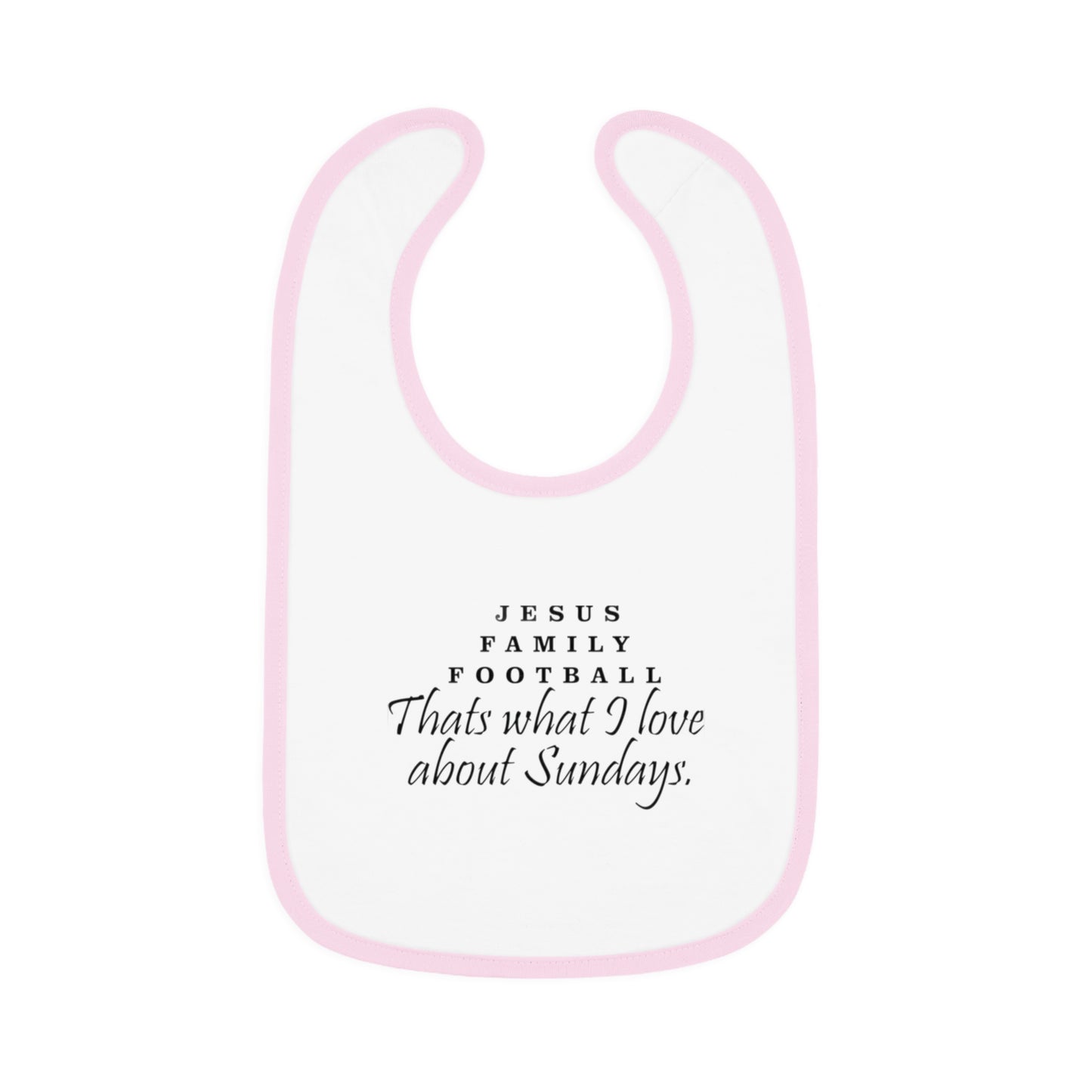 Bib for Baby Football Lovers, Cute Baby Bib, Baby Shower Gift, Religious Baby Gift, Kids Jersey Bib, Sunday Family Bib