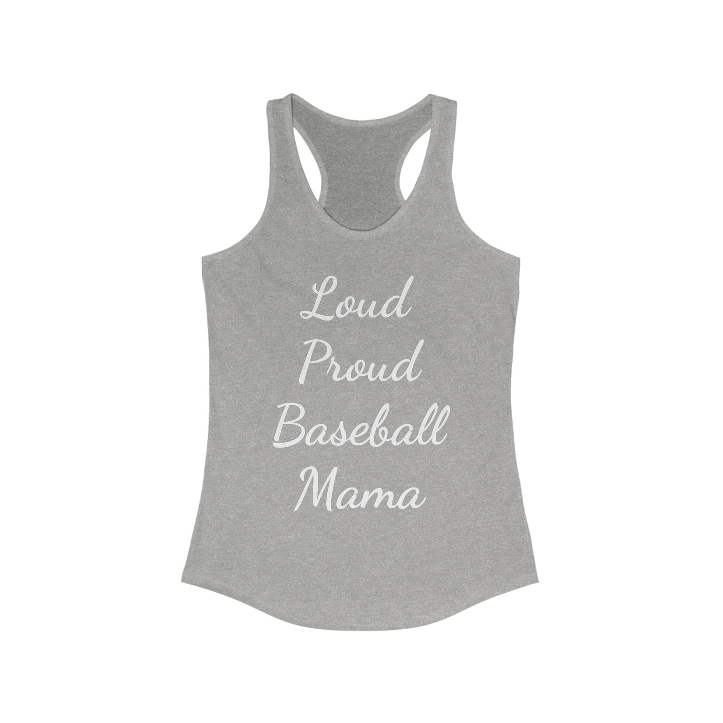 Loud Proud Baseball Mama Tank, Women's Athletic Shirt, Summer Workout Top, Baseball Fan Apparel, Gift for Softball Moms, Sports Tank