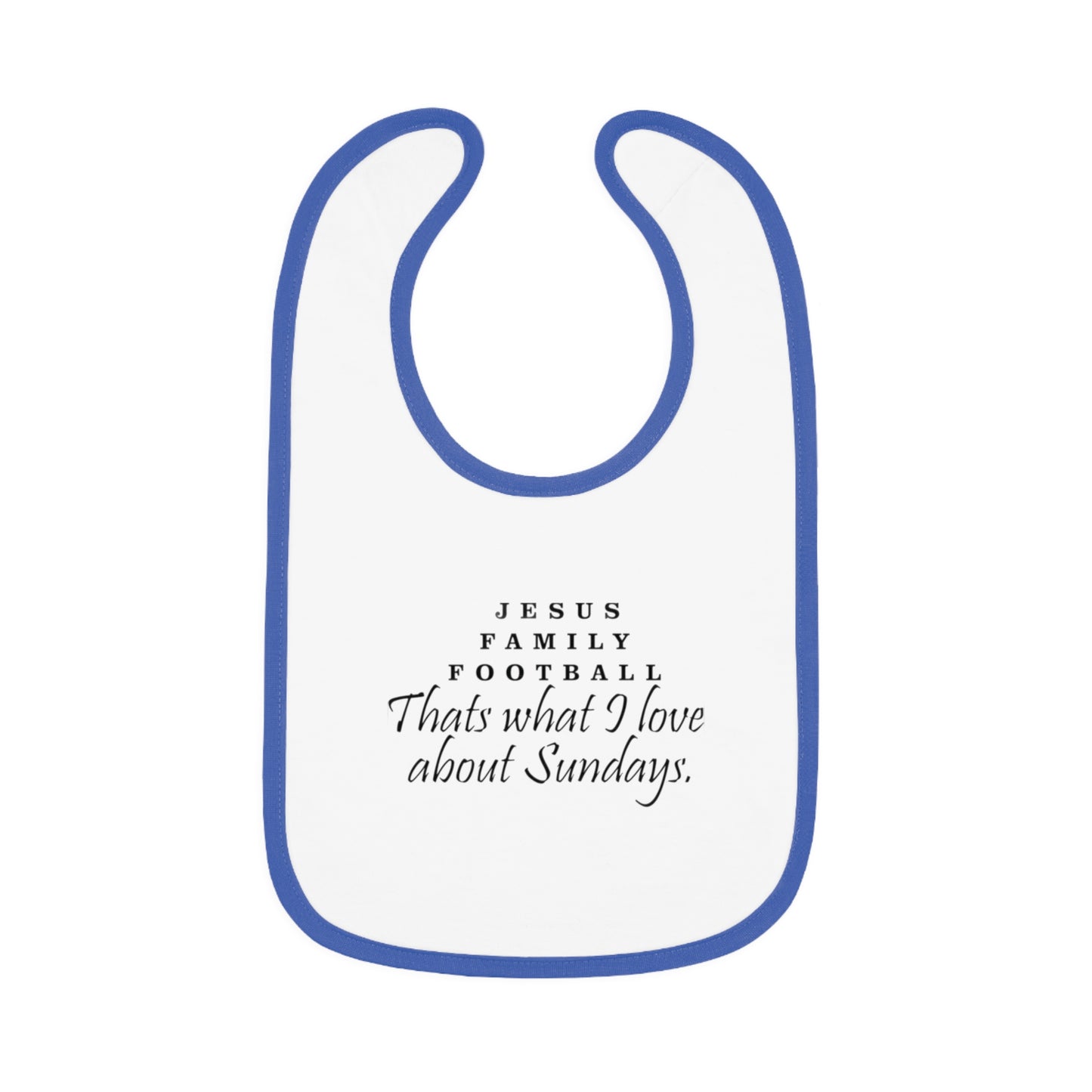 Bib for Baby Football Lovers, Cute Baby Bib, Baby Shower Gift, Religious Baby Gift, Kids Jersey Bib, Sunday Family Bib
