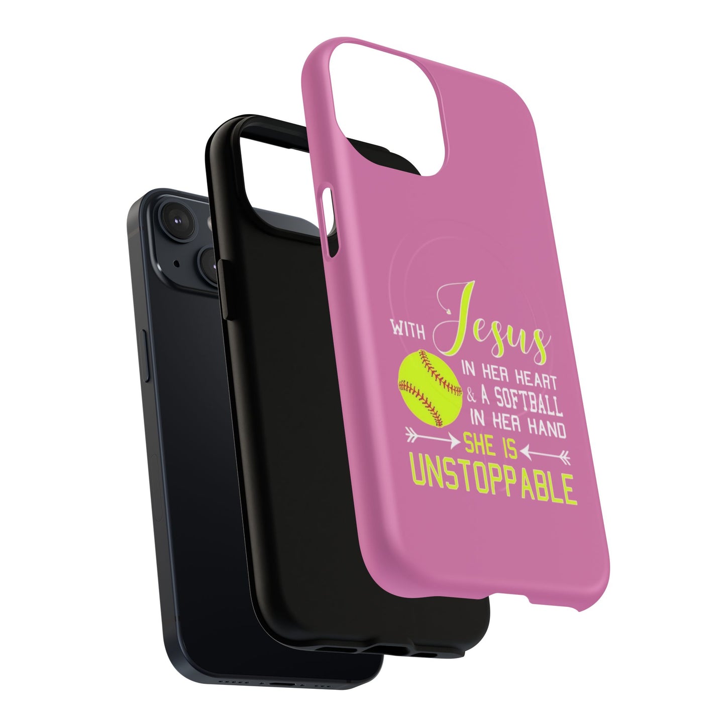 Stylish Magnetic Phone Case, Softball Lover Gift, Unstoppable Case with Jesus Design, Sports Accessory, Christian Sports Enthusiast [...]