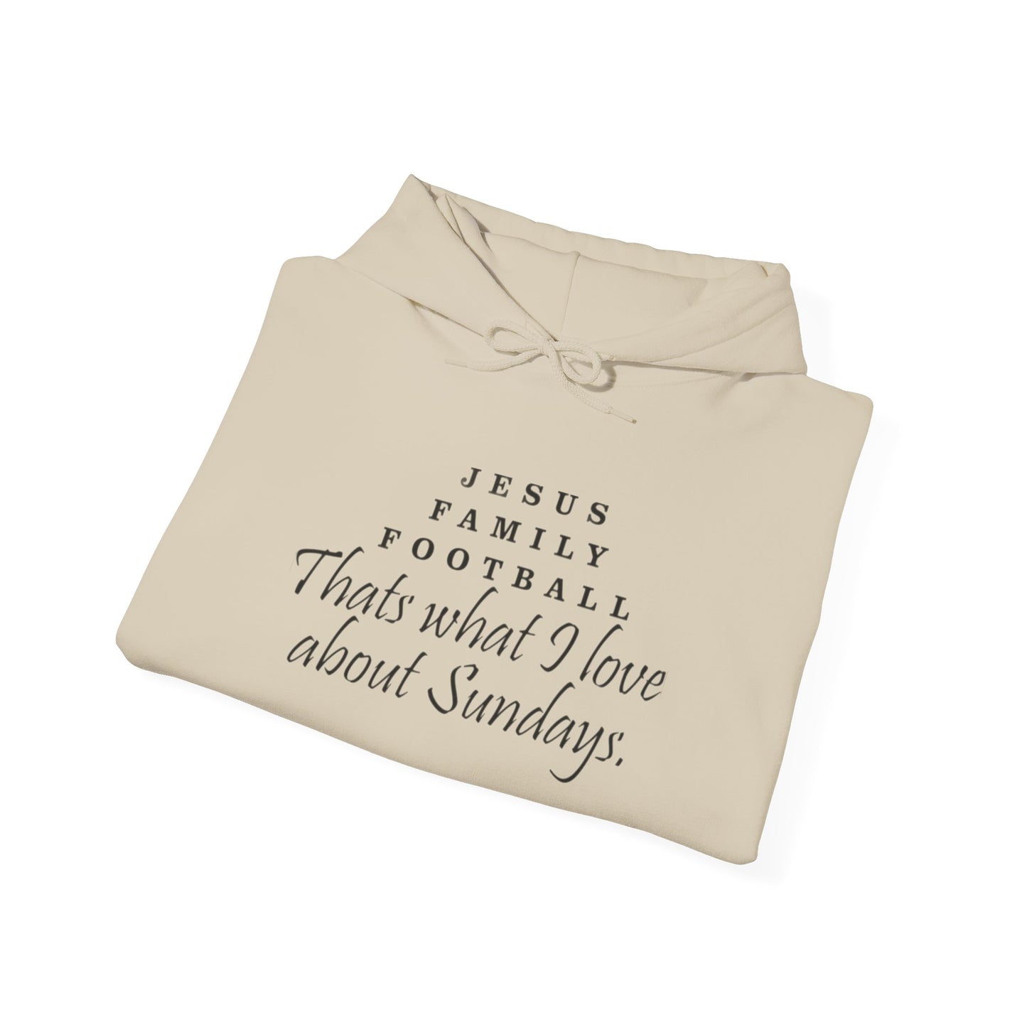 Jesus Family Football Sweatshirt, Unisex Hooded Sweatshirt, Sunday Vibes Hoodie, Family Gatherings Apparel, Faith and Fun Clothing