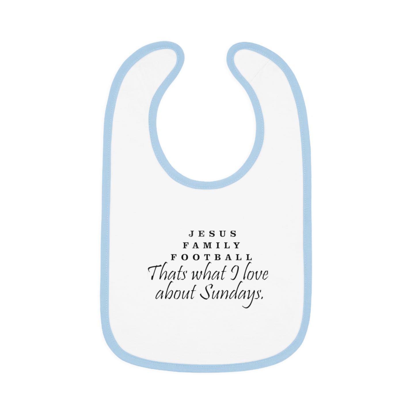 Bib for Baby Football Lovers, Cute Baby Bib, Baby Shower Gift, Religious Baby Gift, Kids Jersey Bib, Sunday Family Bib