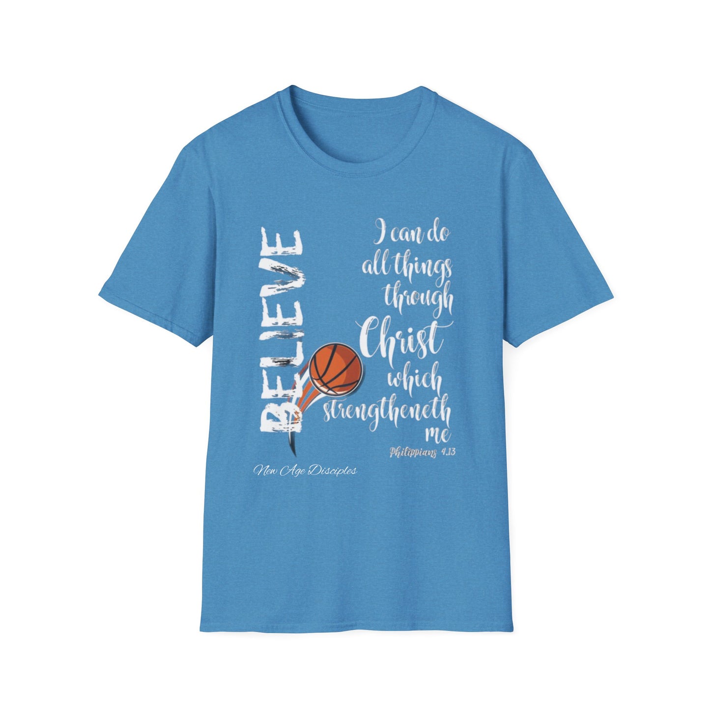 Inspirational Basketball T-Shirt, Motivational Tee, Faith-Based Apparel, Unisex T-Shirt, Gift for Athletes, Sportswear, Christian Quote