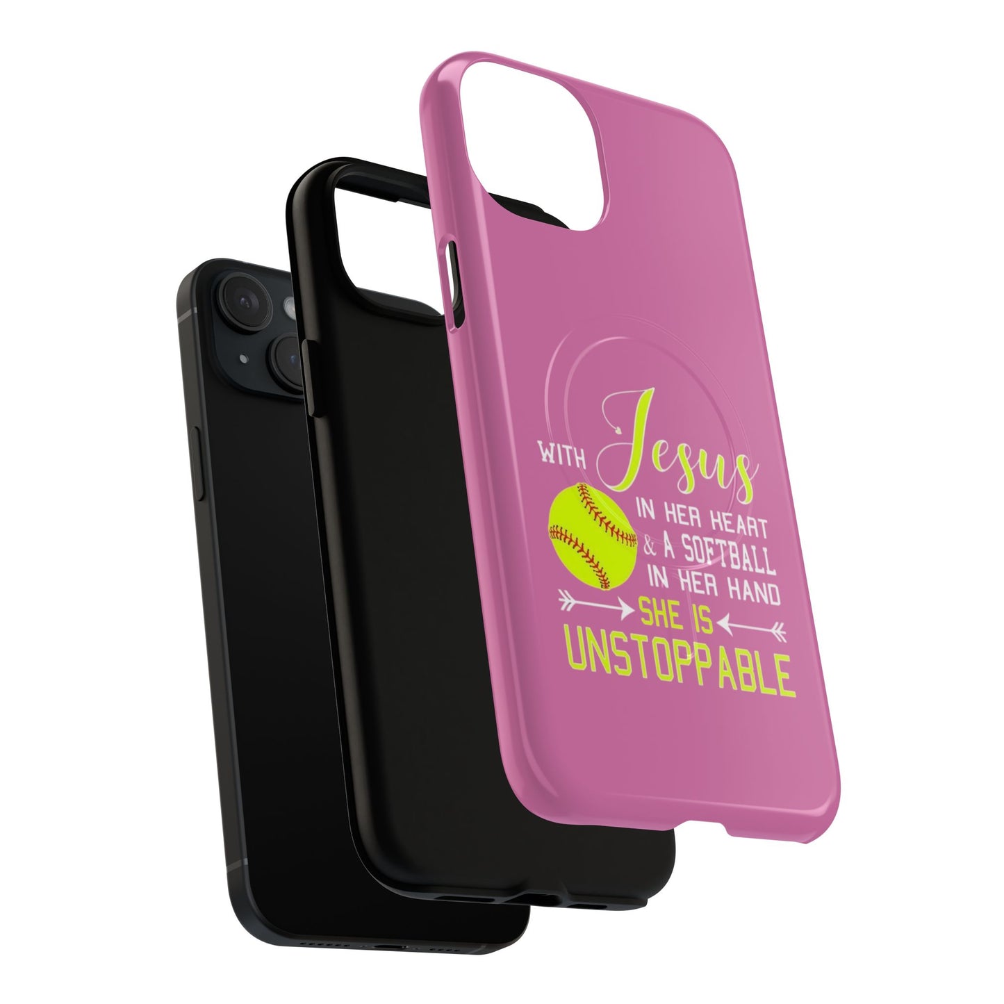 Stylish Magnetic Phone Case, Softball Lover Gift, Unstoppable Case with Jesus Design, Sports Accessory, Christian Sports Enthusiast [...]