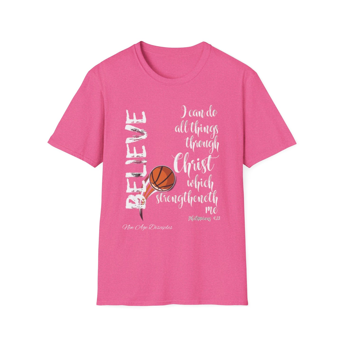 Inspirational Basketball T-Shirt, Motivational Tee, Faith-Based Apparel, Unisex T-Shirt, Gift for Athletes, Sportswear, Christian Quote