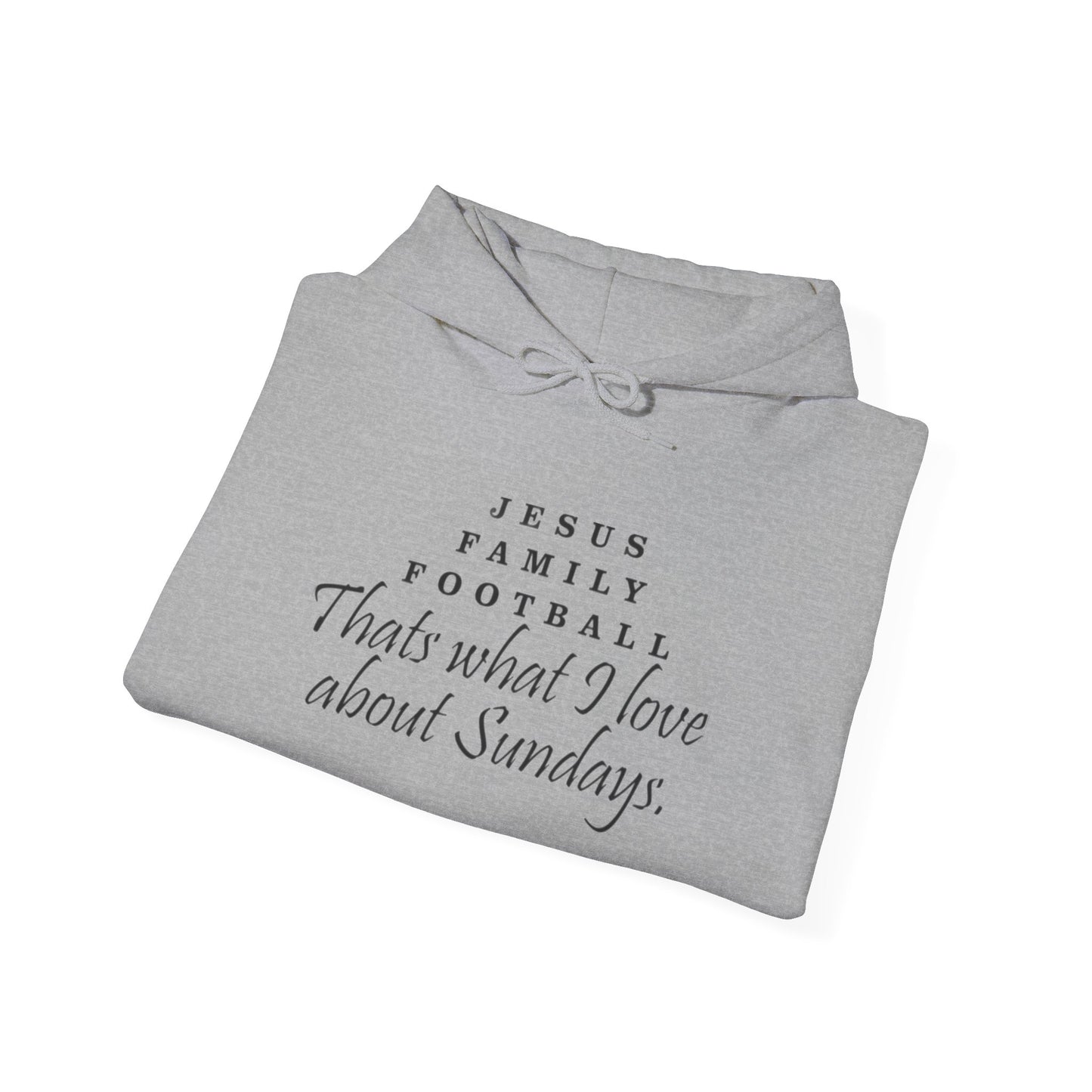 Jesus Family Football Sweatshirt, Unisex Hooded Sweatshirt, Sunday Vibes Hoodie, Family Gatherings Apparel, Faith and Fun Clothing