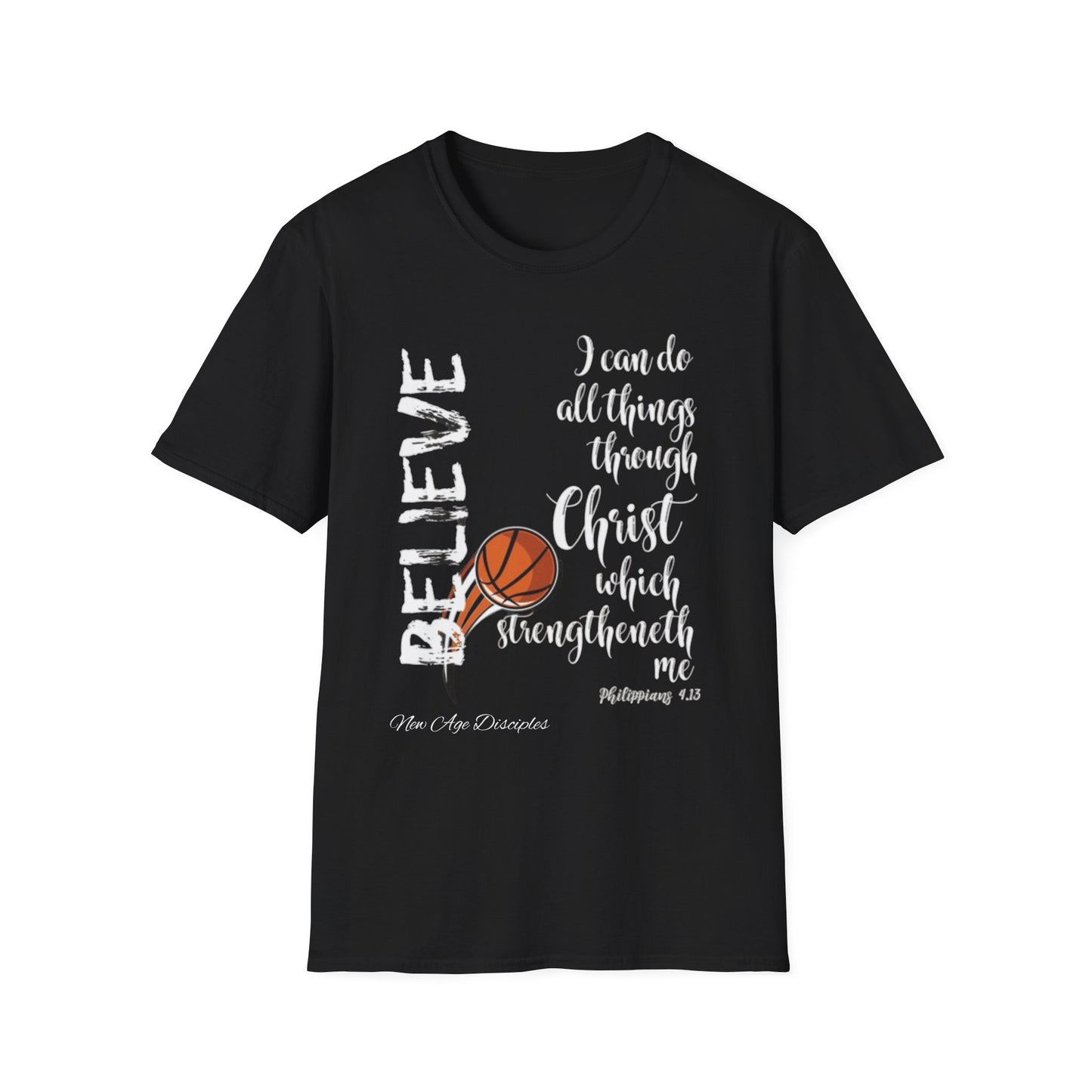 Inspirational Basketball T-Shirt, Motivational Tee, Faith-Based Apparel, Unisex T-Shirt, Gift for Athletes, Sportswear, Christian Quote