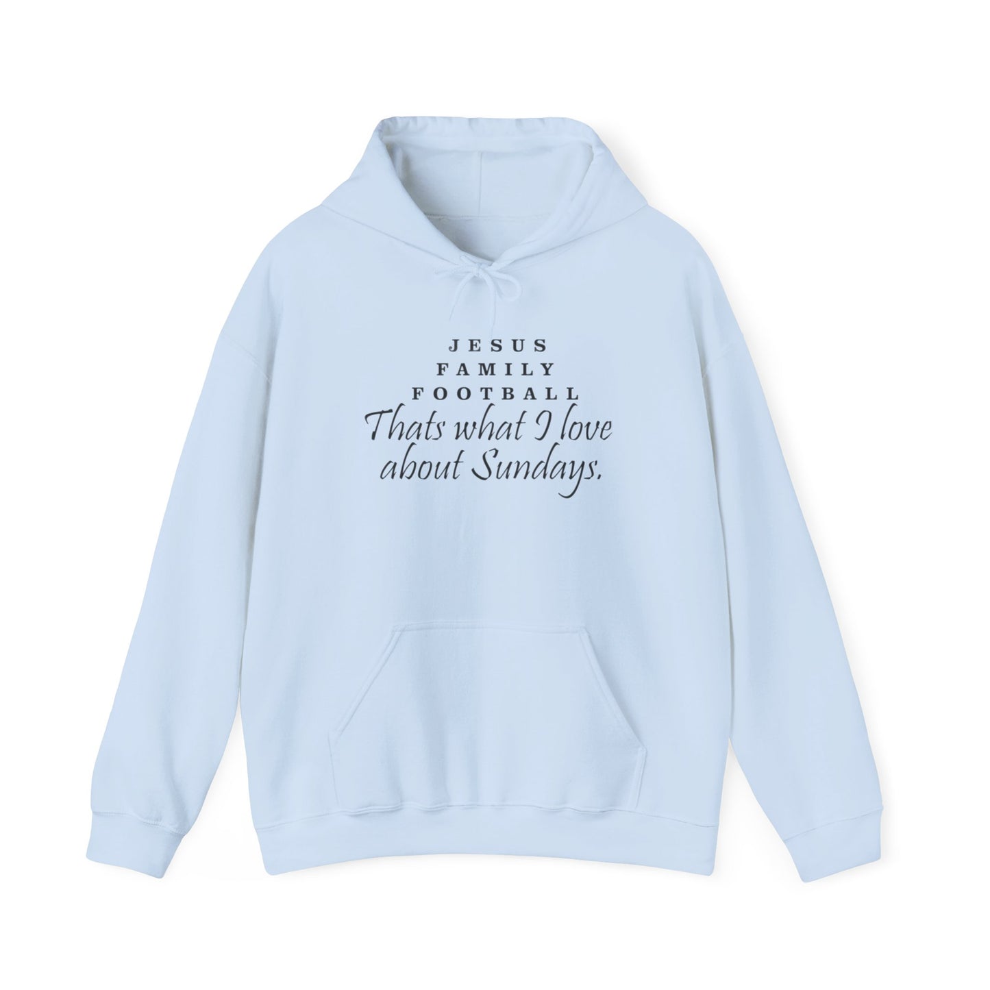 Jesus Family Football Sweatshirt, Unisex Hooded Sweatshirt, Sunday Vibes Hoodie, Family Gatherings Apparel, Faith and Fun Clothing