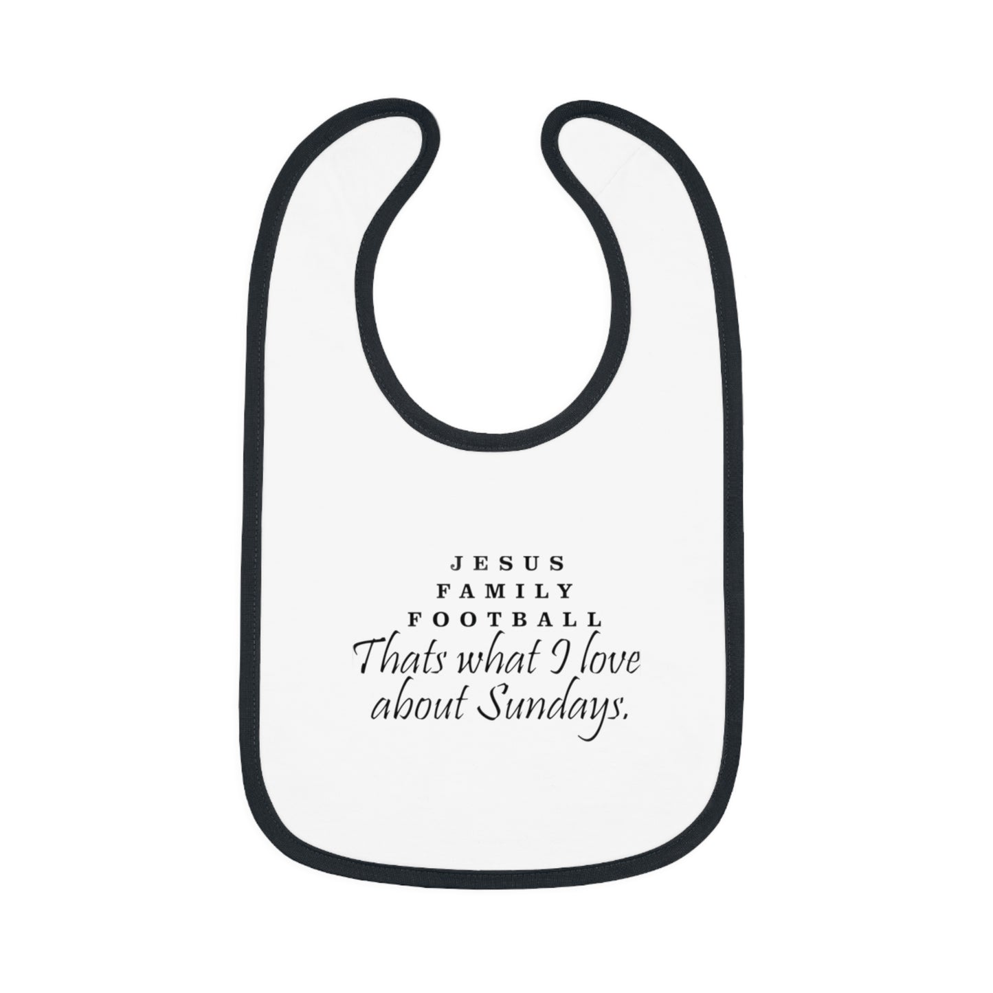 Bib for Baby Football Lovers, Cute Baby Bib, Baby Shower Gift, Religious Baby Gift, Kids Jersey Bib, Sunday Family Bib