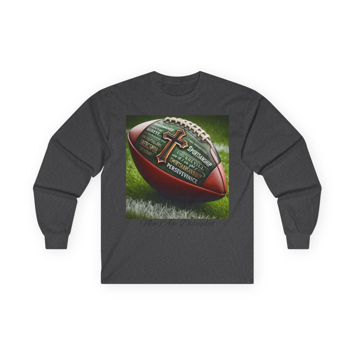 Faith & Football Long Sleeve Tee | Unisex Shirt for Sports Fans, Men's & Women's Apparel, Perfect Gift for Sports Lovers, Christian Athletes