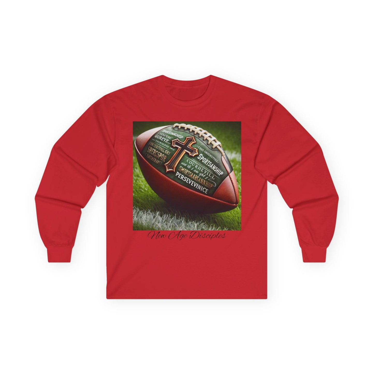 Faith & Football Long Sleeve Tee | Unisex Shirt for Sports Fans, Men's & Women's Apparel, Perfect Gift for Sports Lovers, Christian Athletes